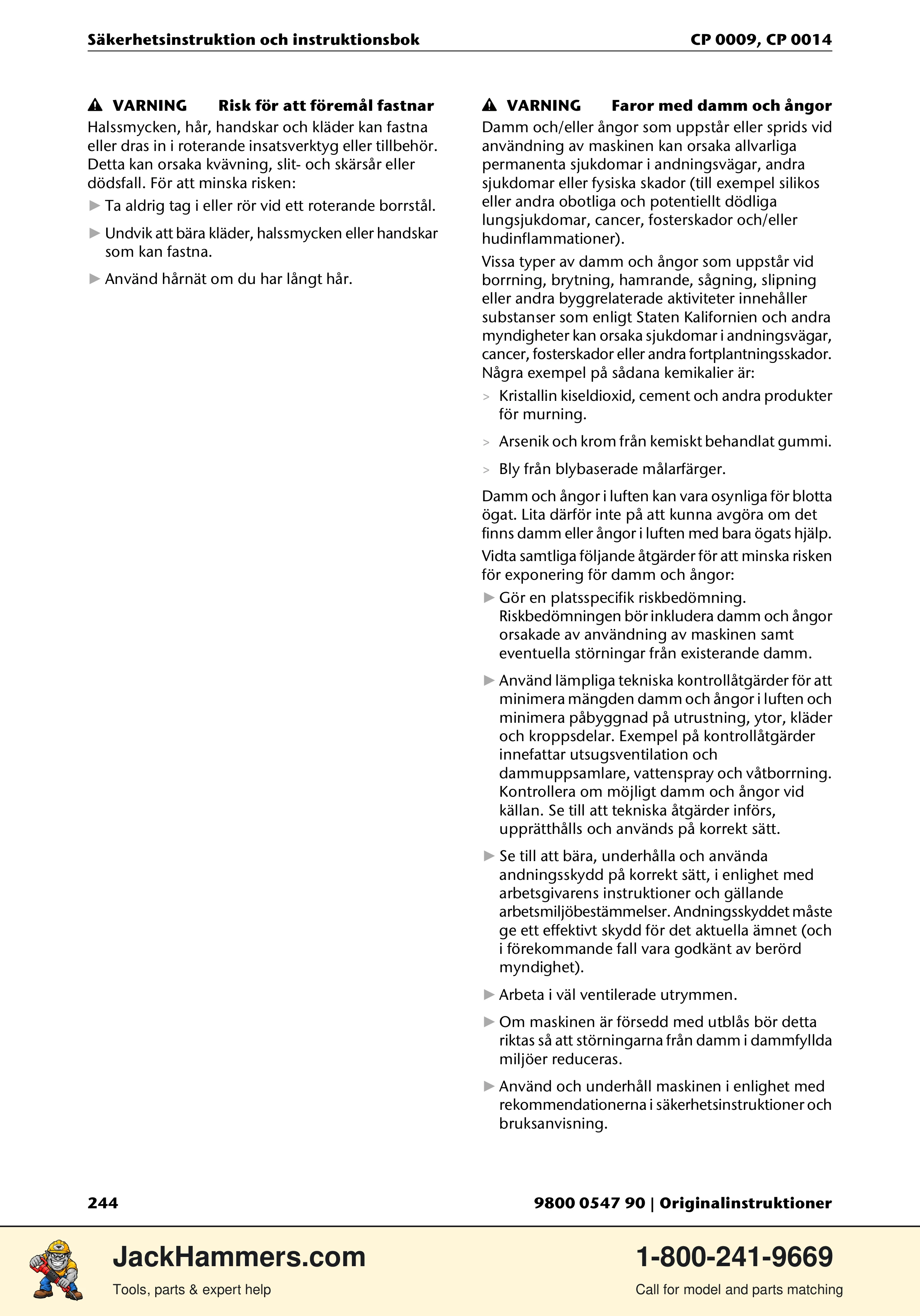 Chicago Pneumatic 0009 Series / 0014 Series PDF page 244 of 260