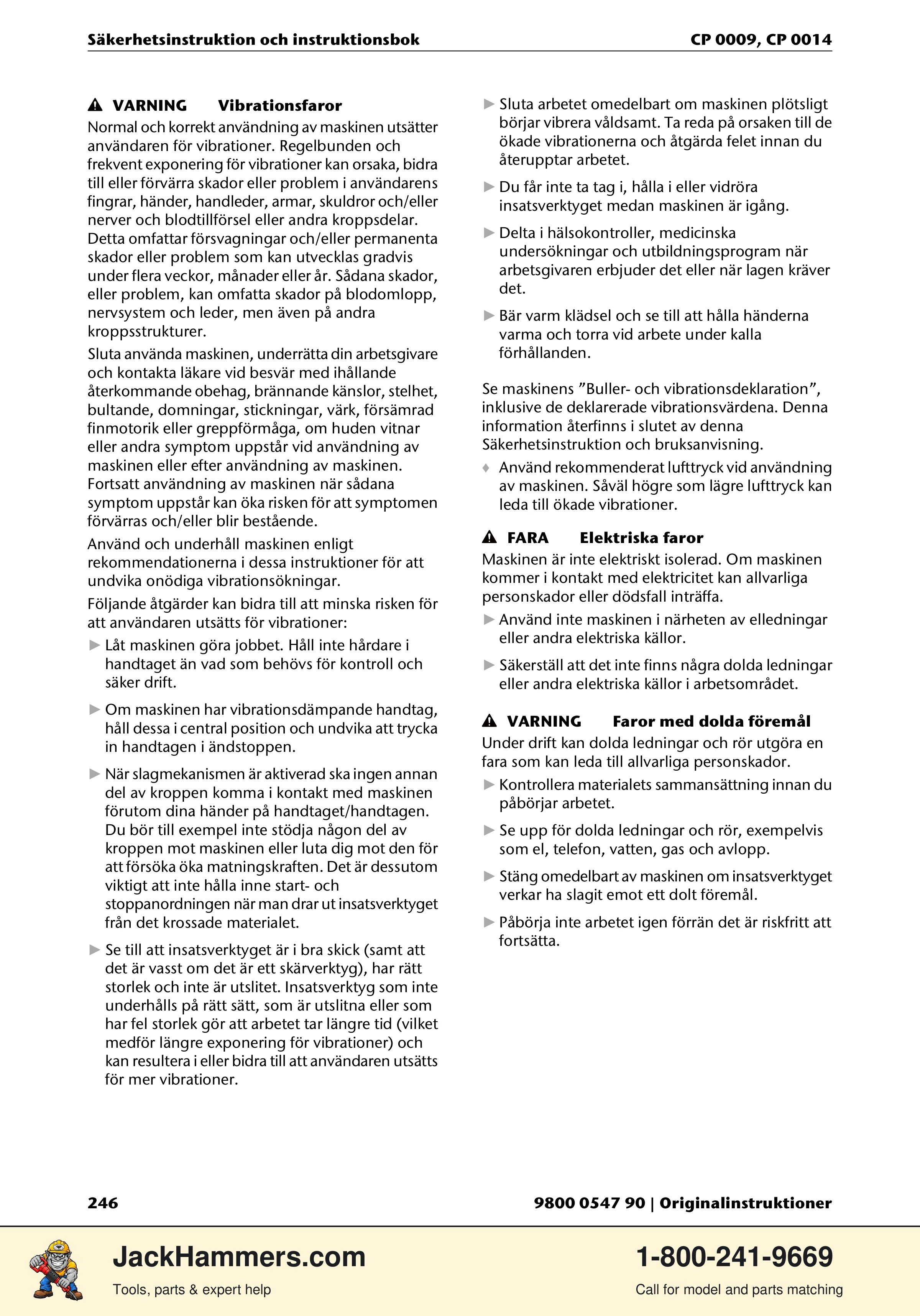 Chicago Pneumatic 0009 Series / 0014 Series PDF page 246 of 260