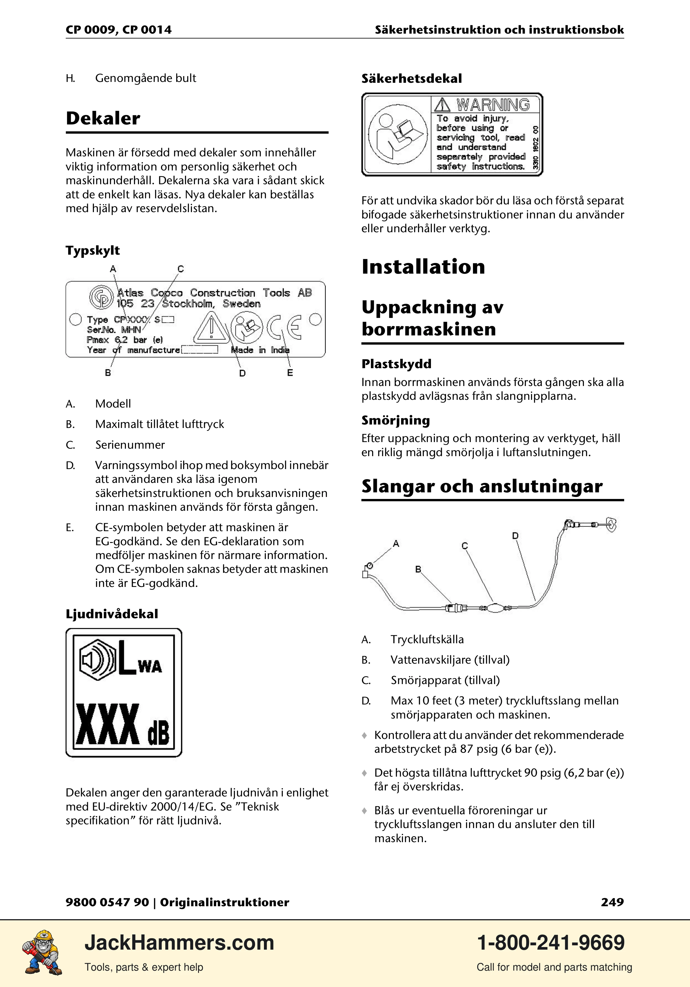 Chicago Pneumatic 0009 Series / 0014 Series PDF page 249 of 260