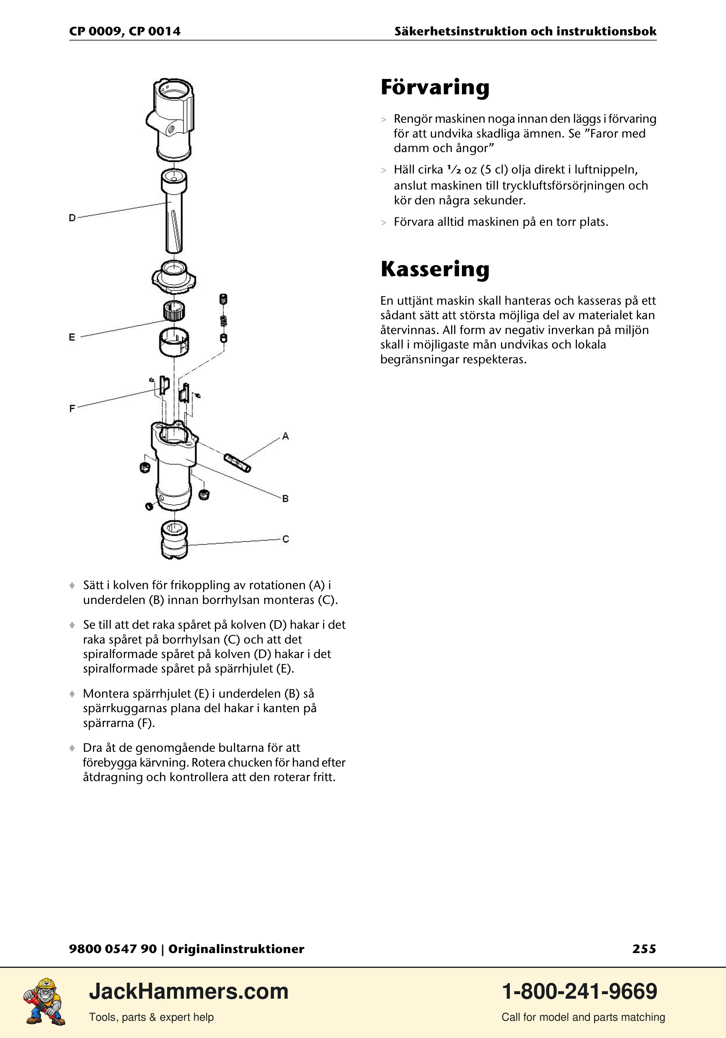 Chicago Pneumatic 0009 Series / 0014 Series PDF page 255 of 260