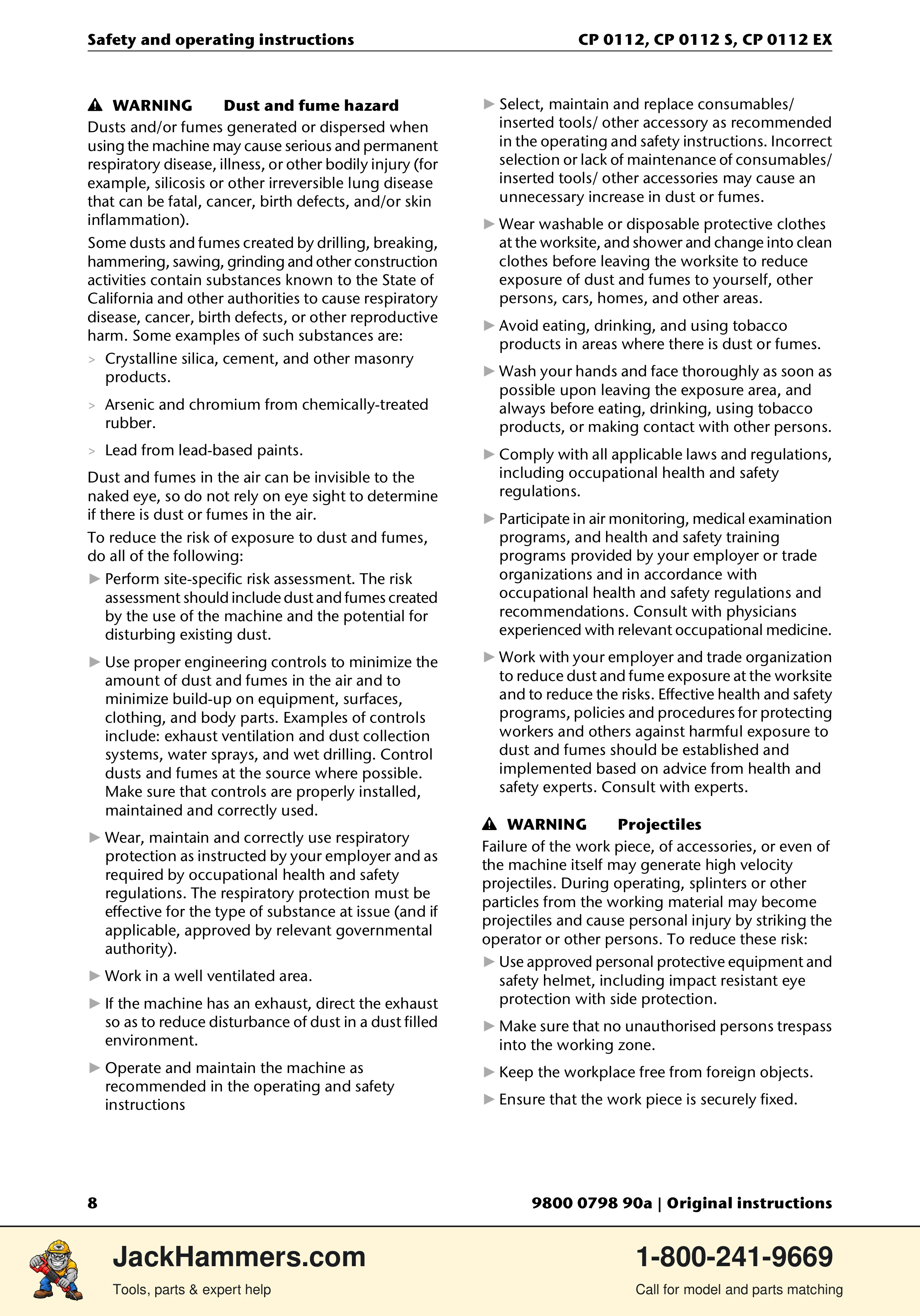 Chicago Pneumatic CP0112 Series PDF page 8 of 232