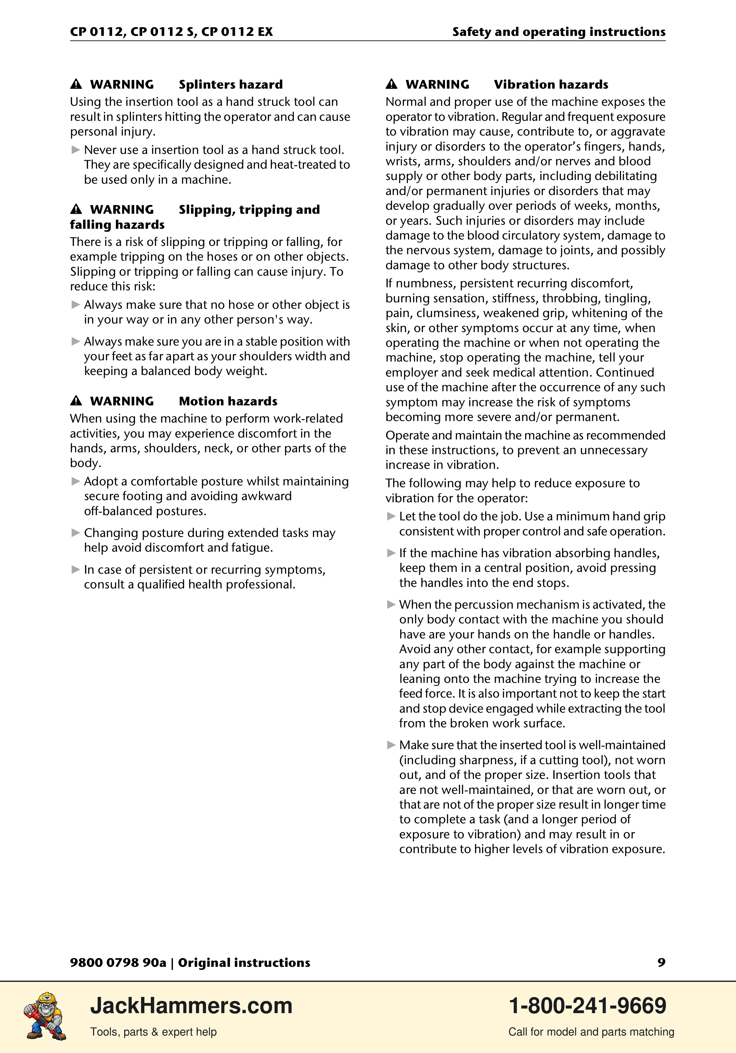 Chicago Pneumatic CP0112 Series PDF page 9 of 232