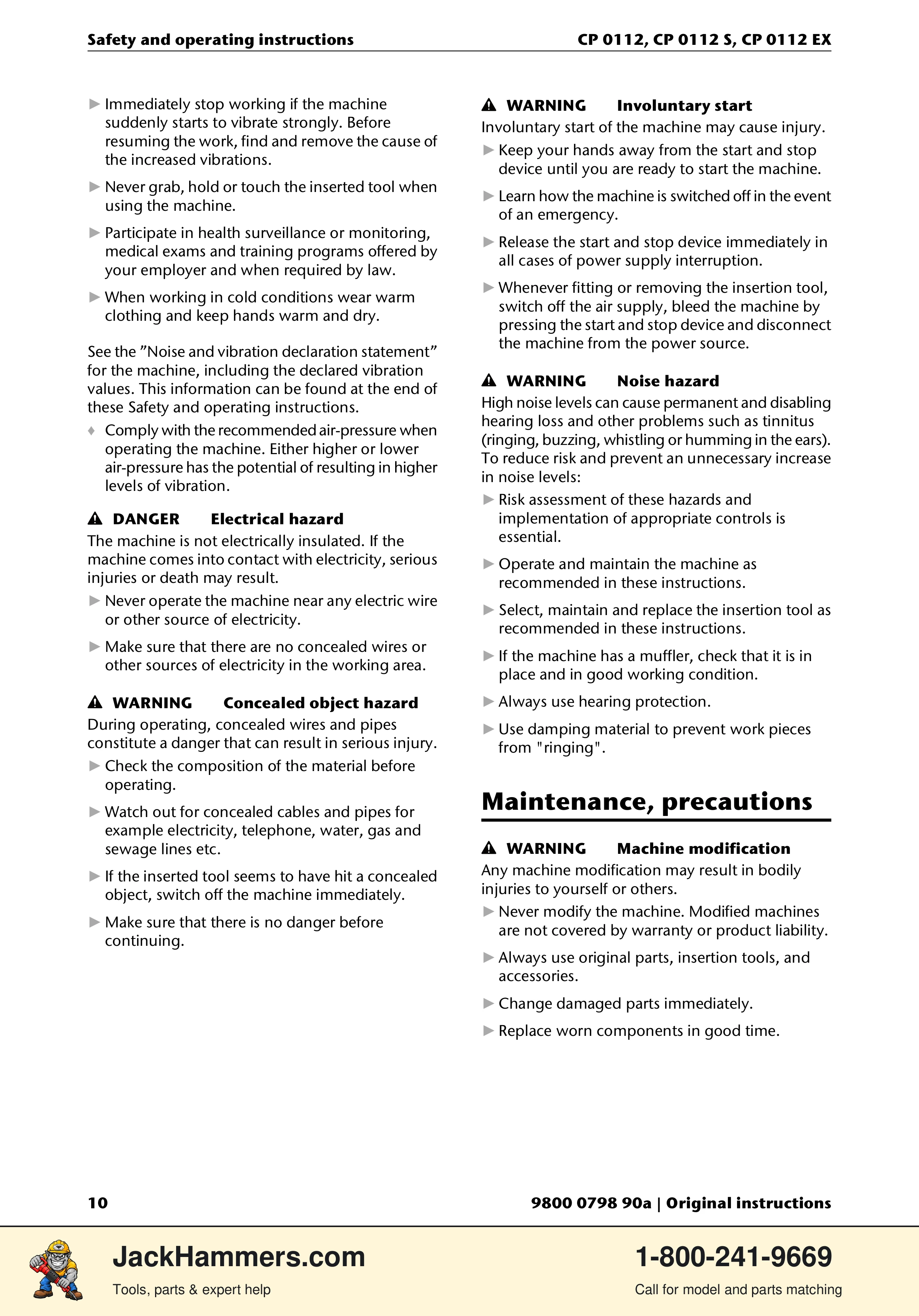 Chicago Pneumatic CP0112 Series PDF page 10 of 232