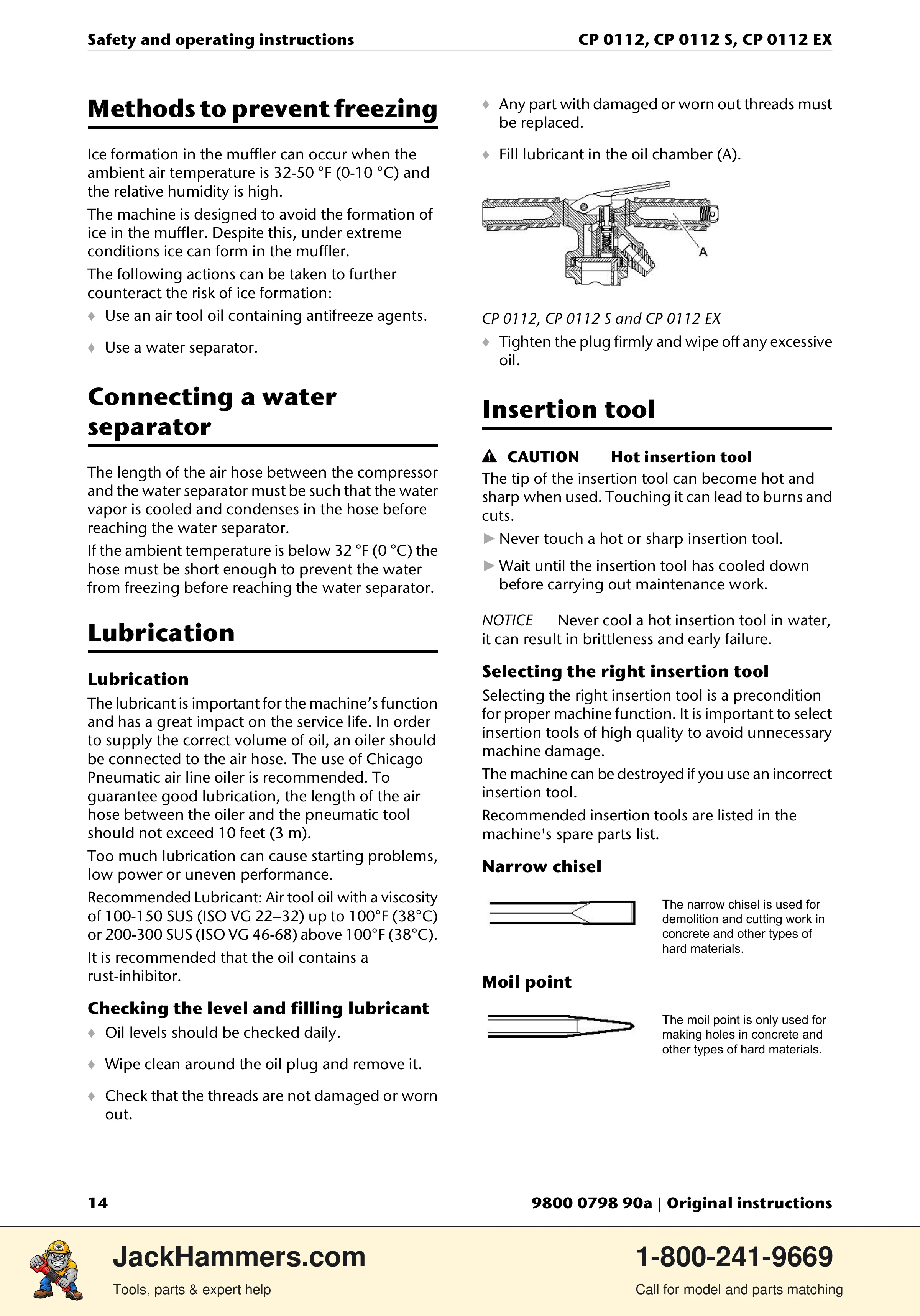 Chicago Pneumatic CP0112 Series PDF page 14 of 232