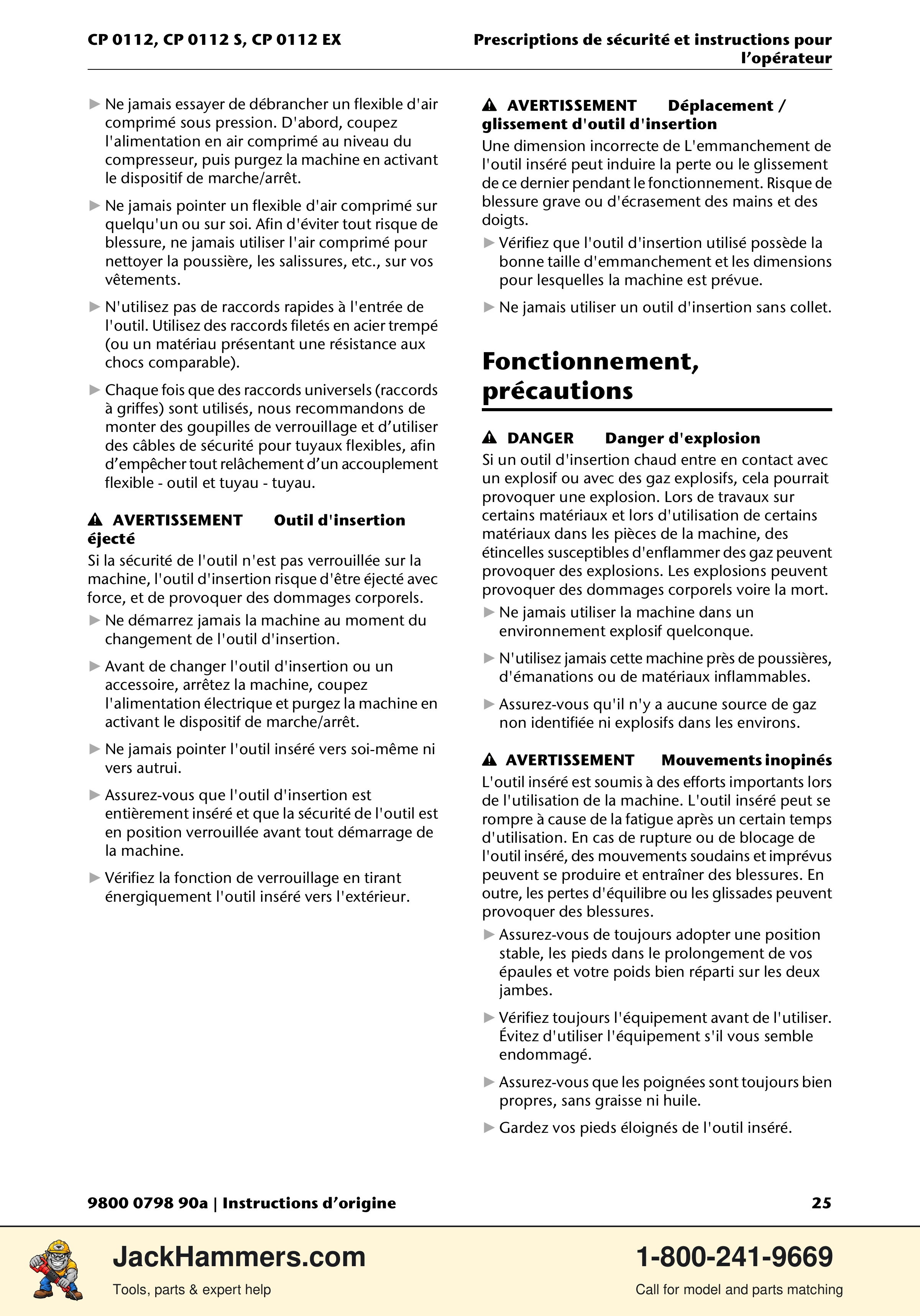 Chicago Pneumatic CP0112 Series PDF page 25 of 232