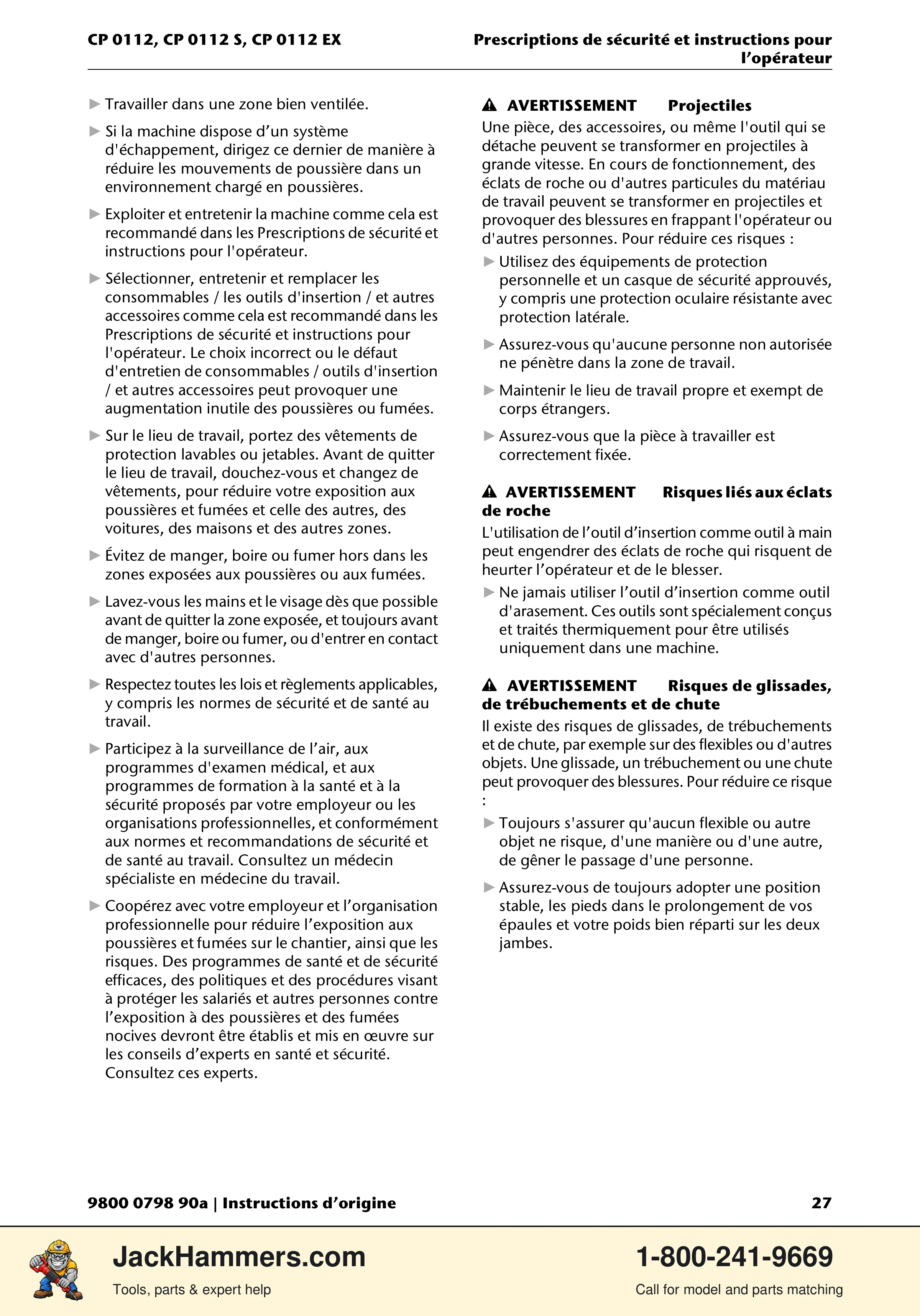 Chicago Pneumatic CP0112 Series PDF page 27 of 232