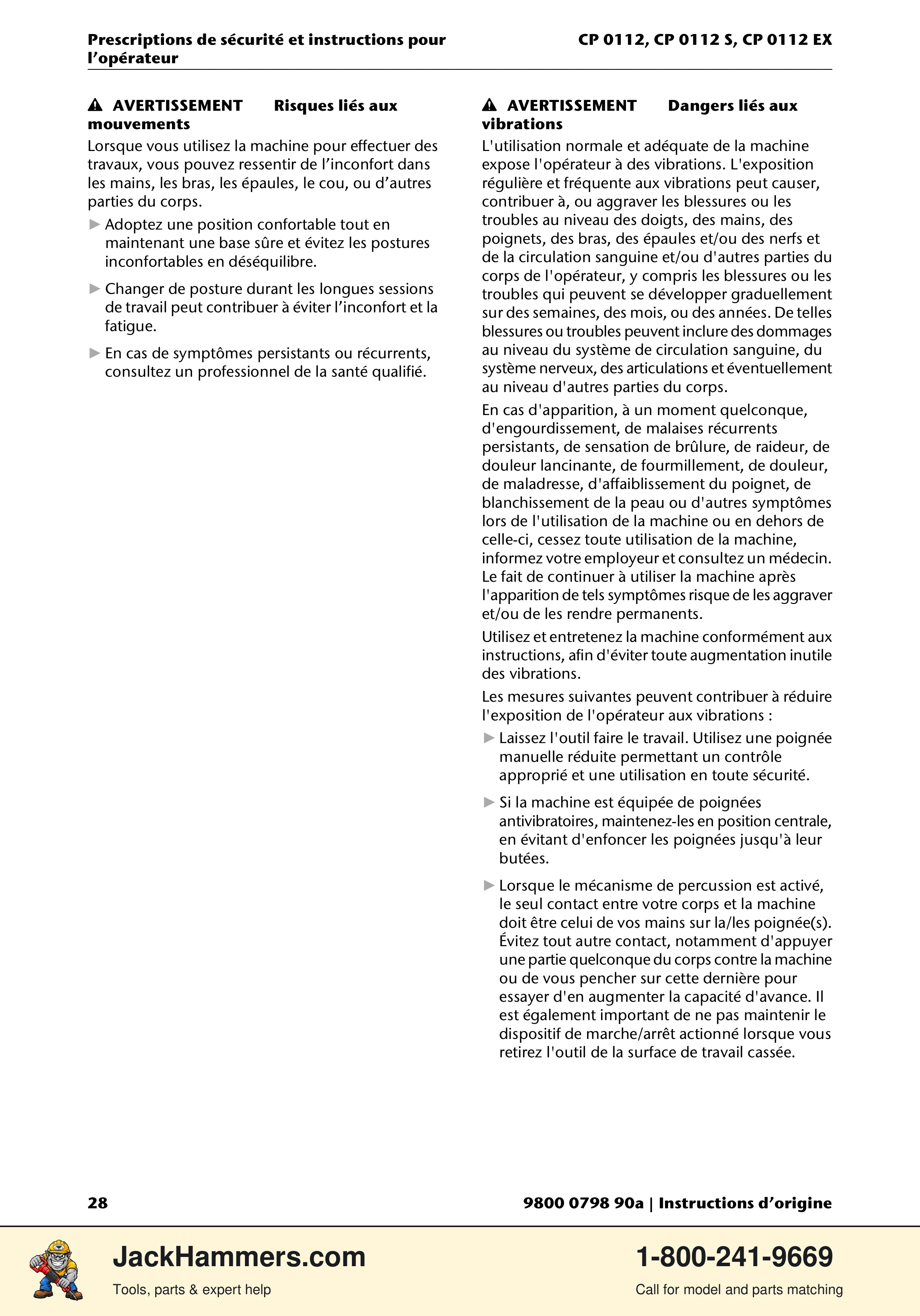 Chicago Pneumatic CP0112 Series PDF page 28 of 232