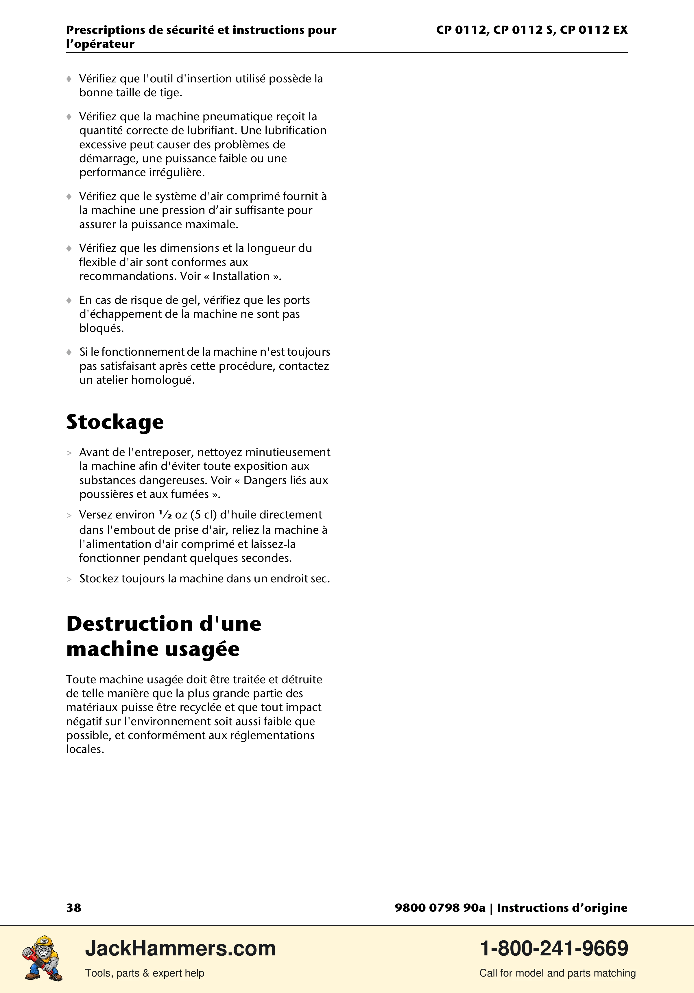 Chicago Pneumatic CP0112 Series PDF page 38 of 232