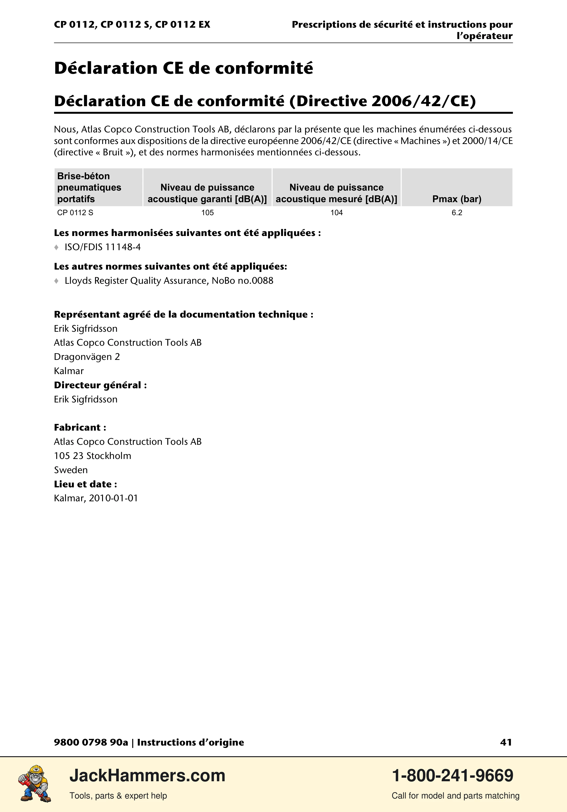 Chicago Pneumatic CP0112 Series PDF page 41 of 232