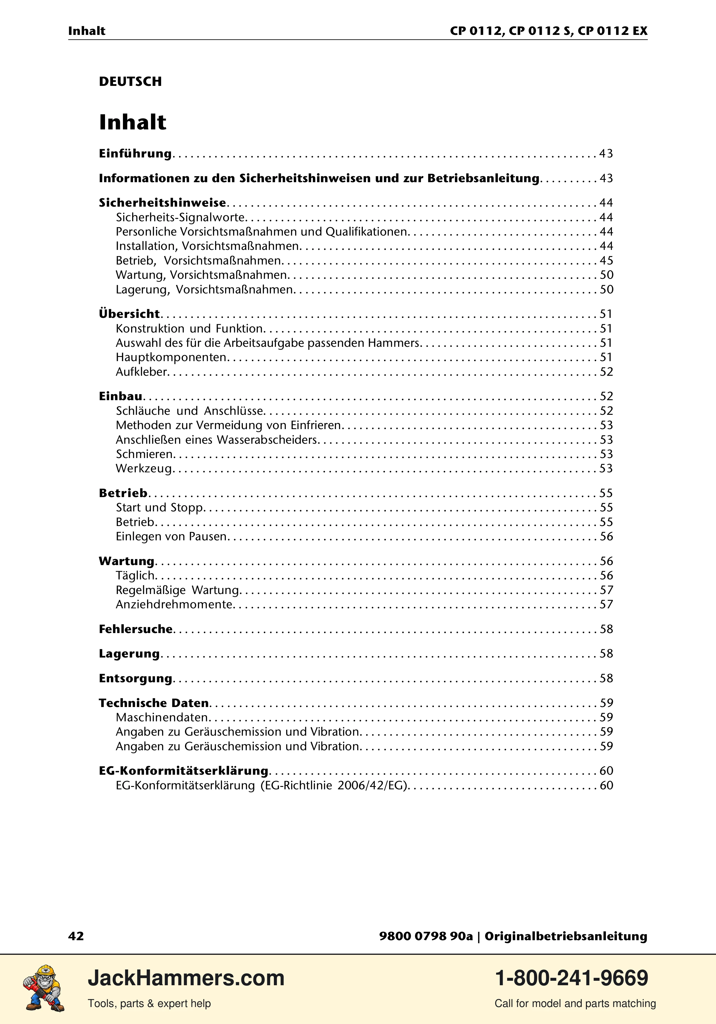 Chicago Pneumatic CP0112 Series PDF page 42 of 232