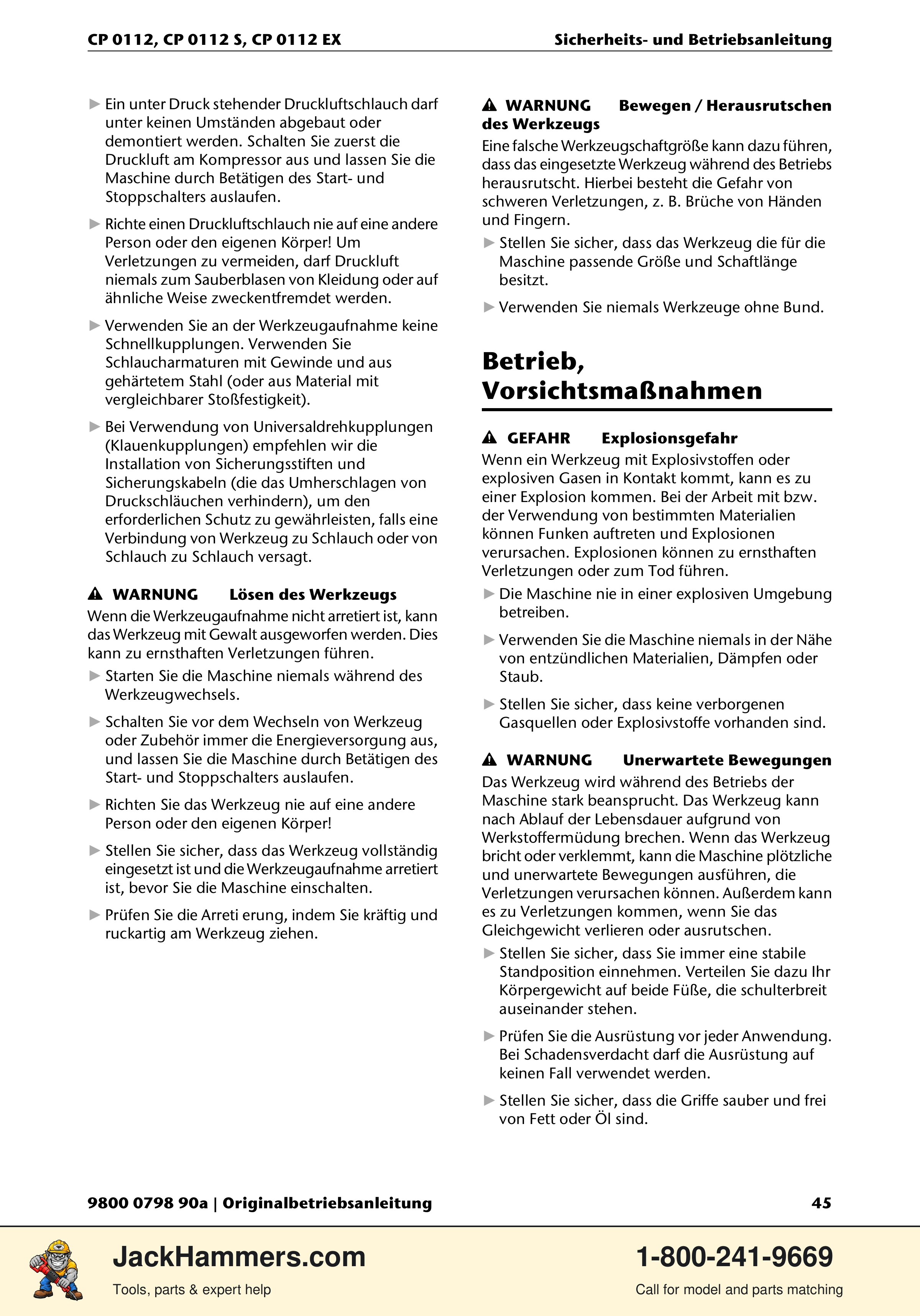 Chicago Pneumatic CP0112 Series PDF page 45 of 232