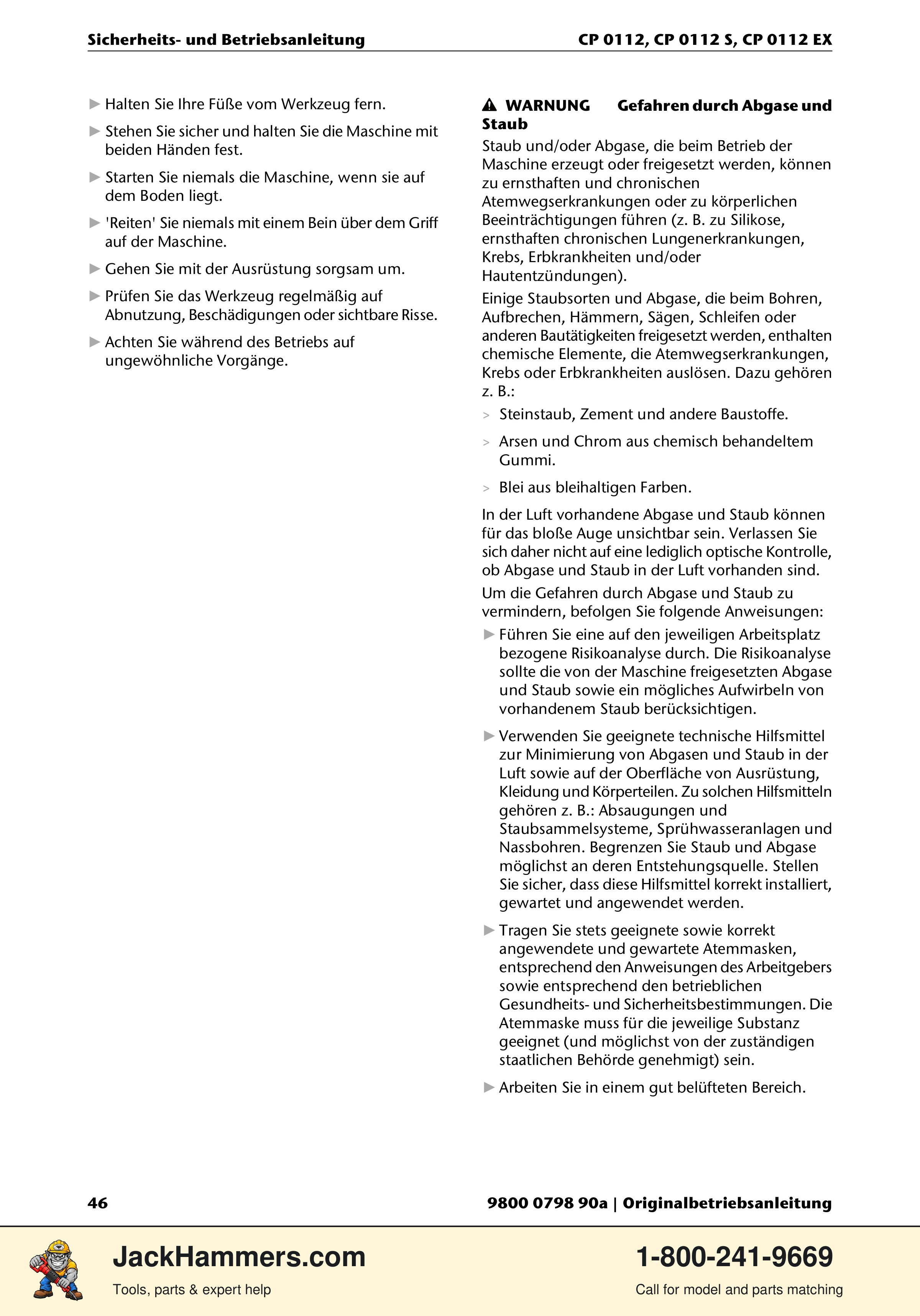Chicago Pneumatic CP0112 Series PDF page 46 of 232