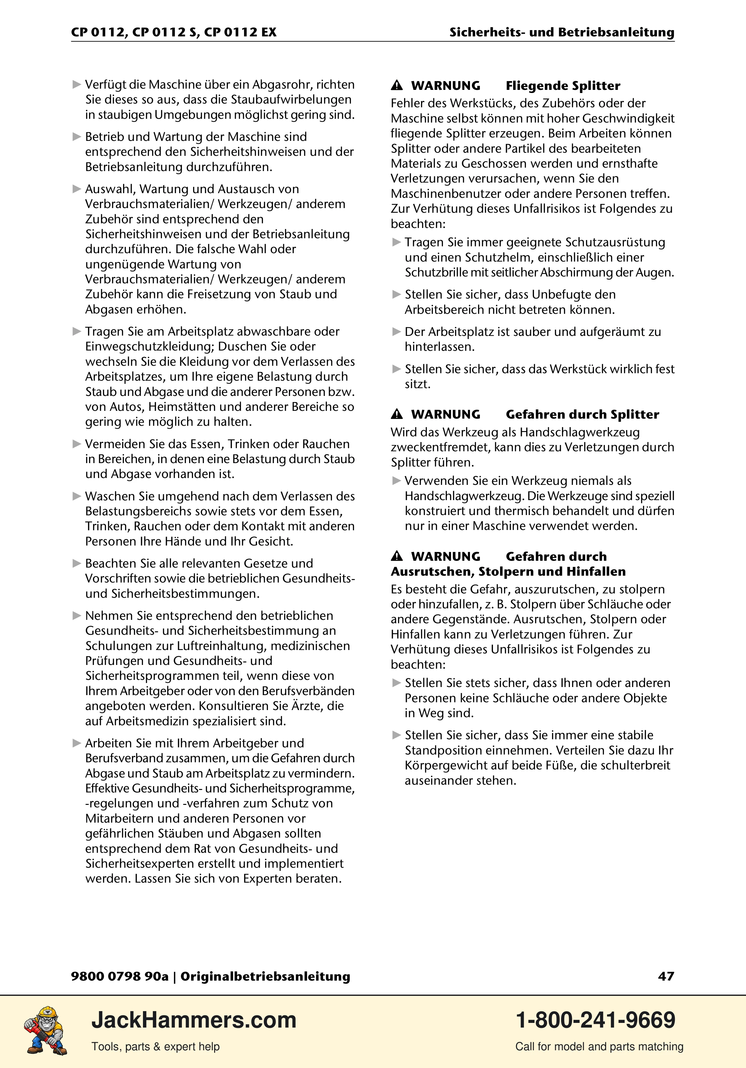 Chicago Pneumatic CP0112 Series PDF page 47 of 232