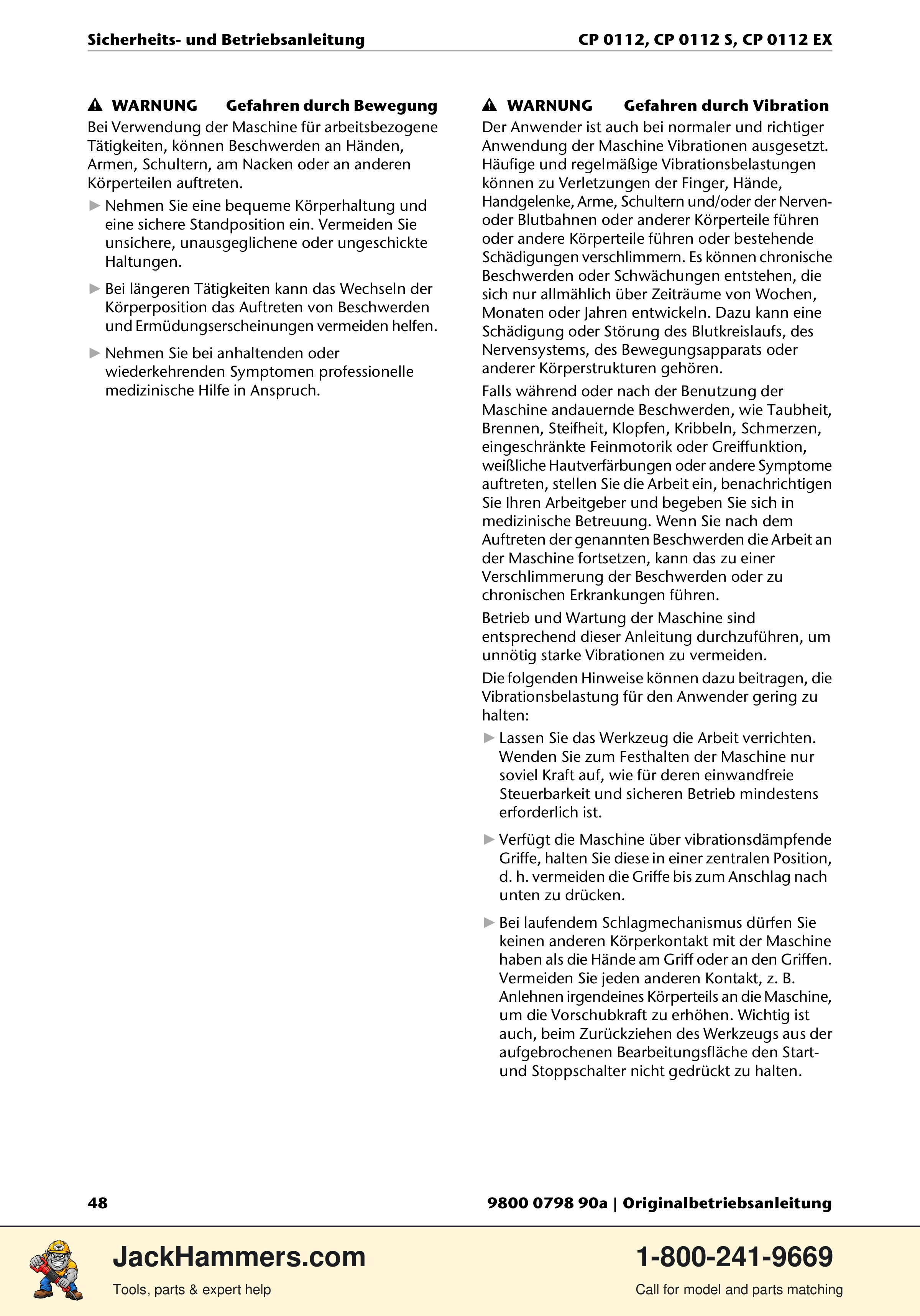 Chicago Pneumatic CP0112 Series PDF page 48 of 232