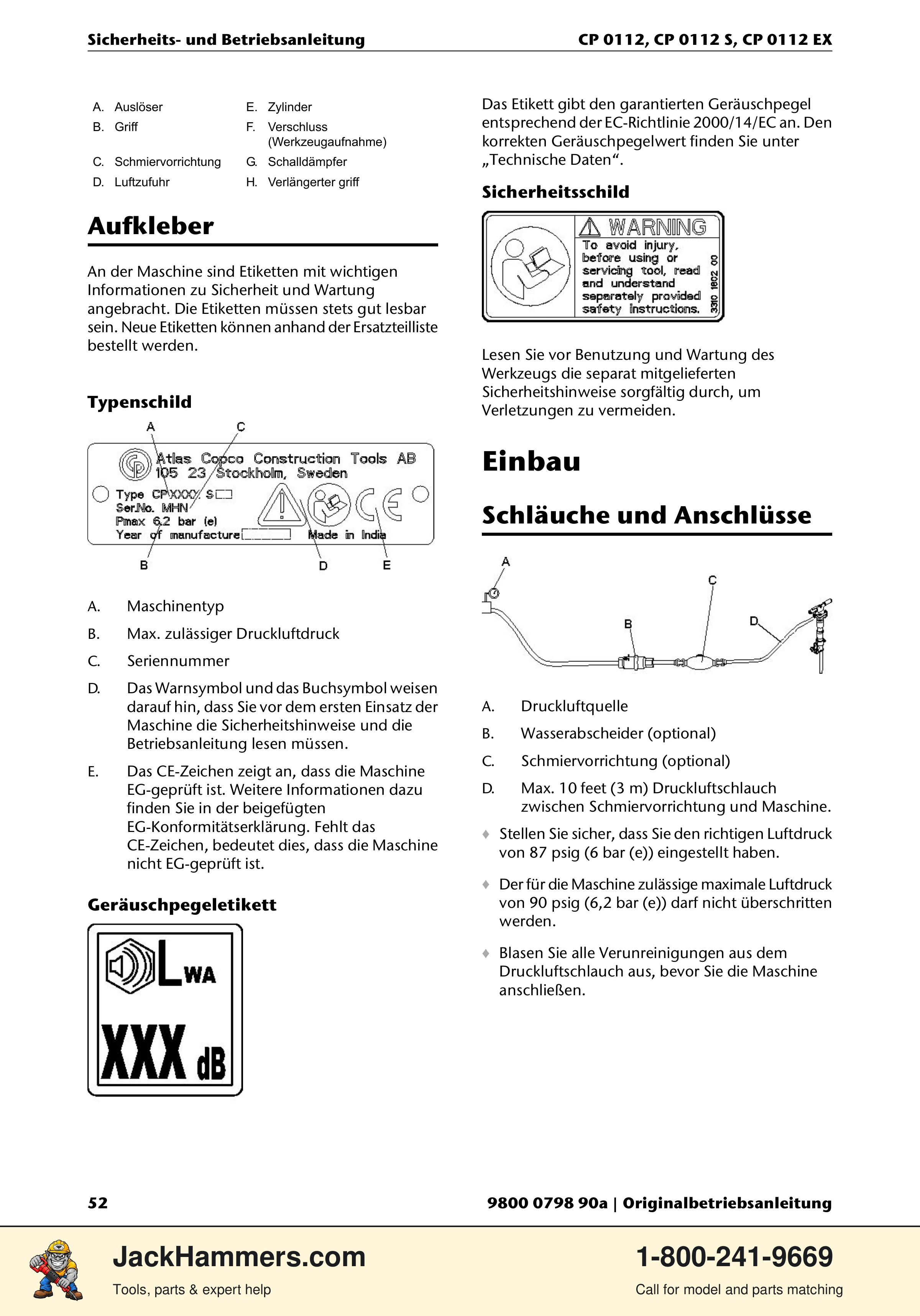 Chicago Pneumatic CP0112 Series PDF page 52 of 232