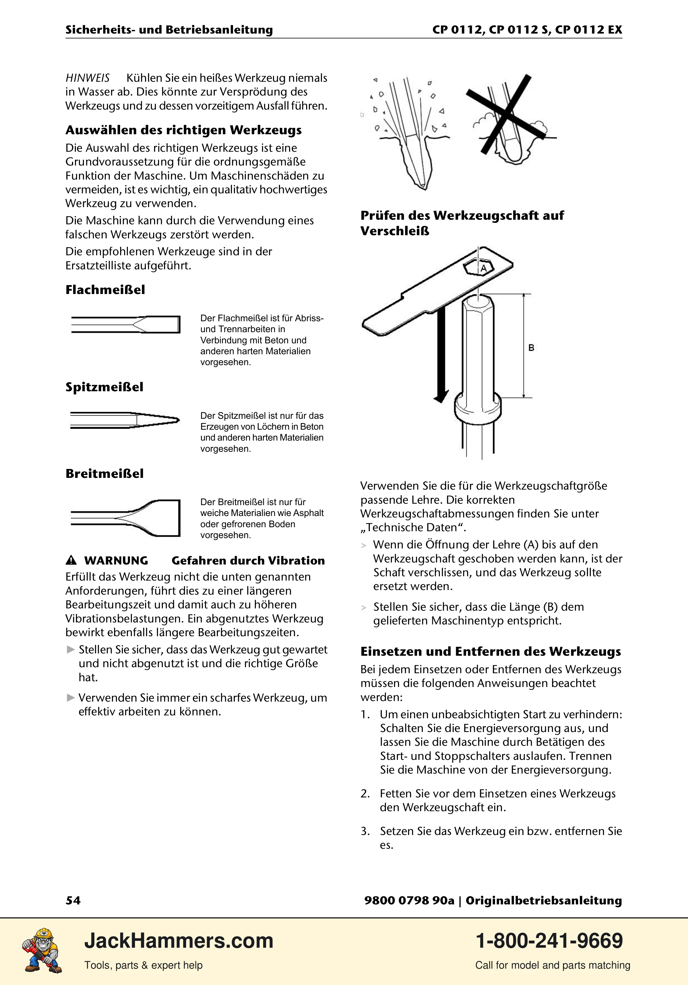 Chicago Pneumatic CP0112 Series PDF page 54 of 232