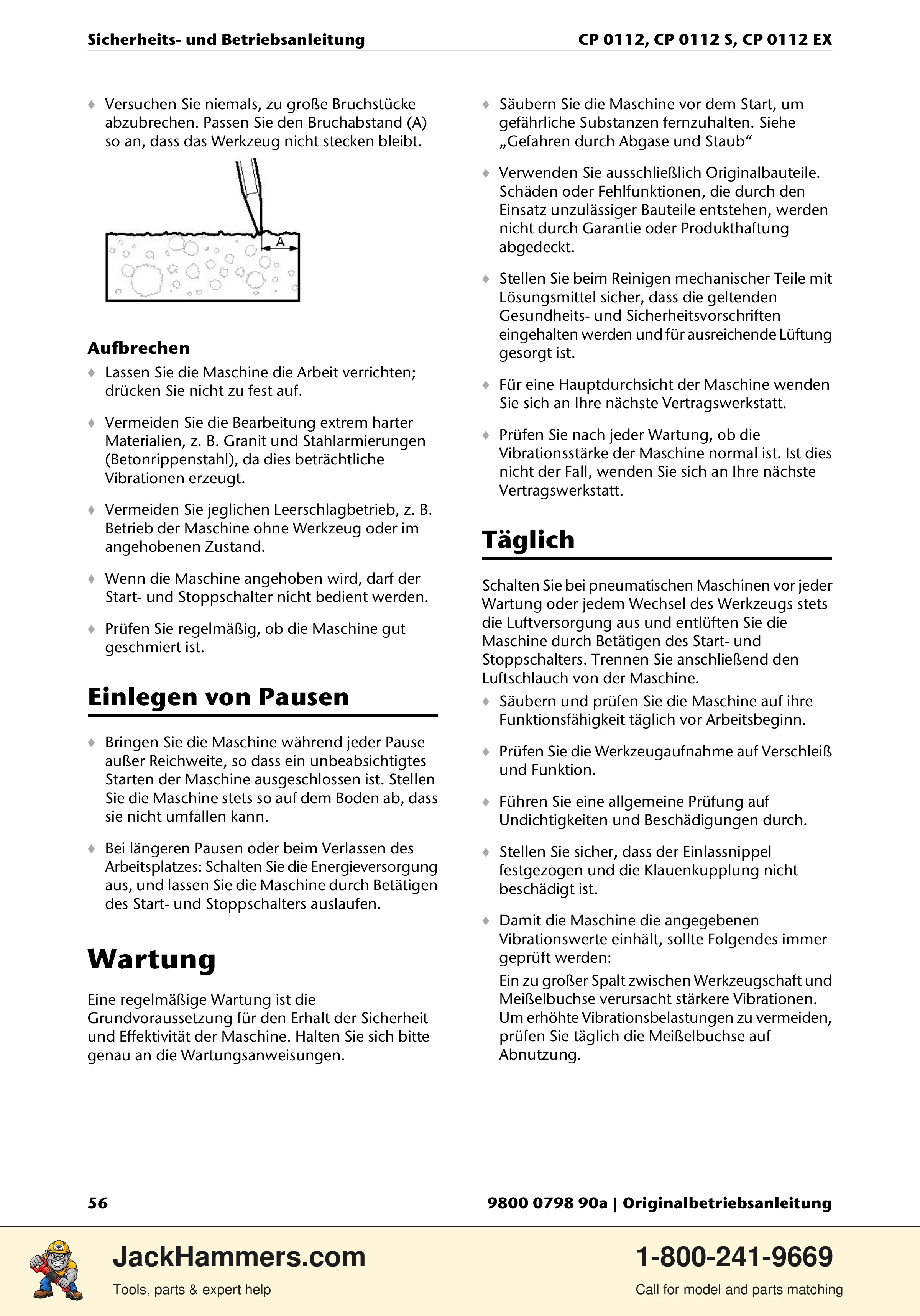 Chicago Pneumatic CP0112 Series PDF page 56 of 232