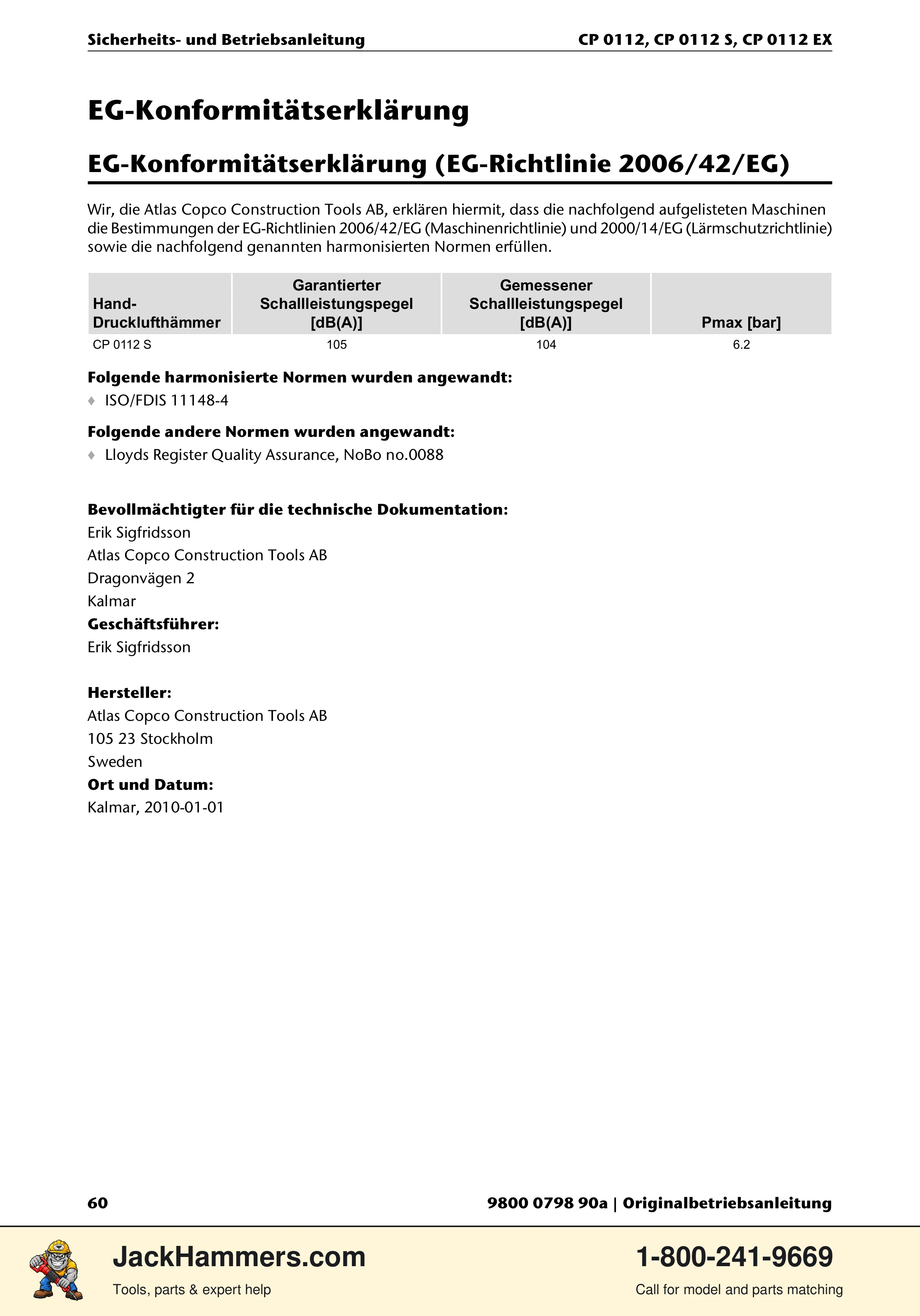Chicago Pneumatic CP0112 Series PDF page 60 of 232