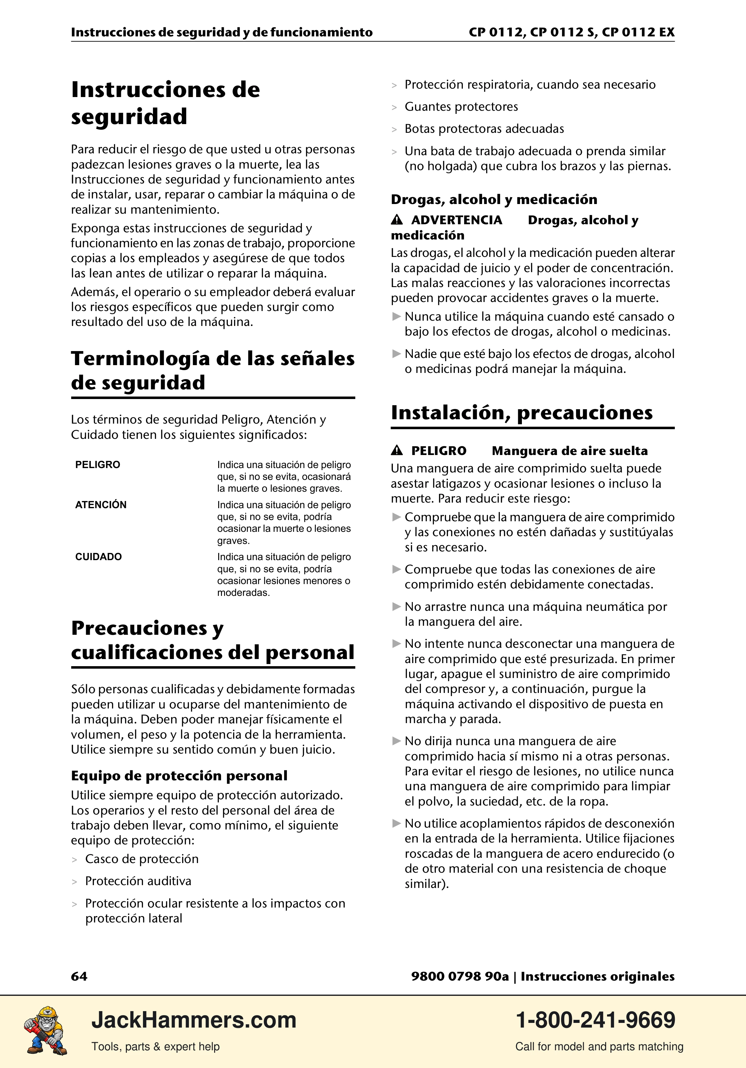 Chicago Pneumatic CP0112 Series PDF page 64 of 232