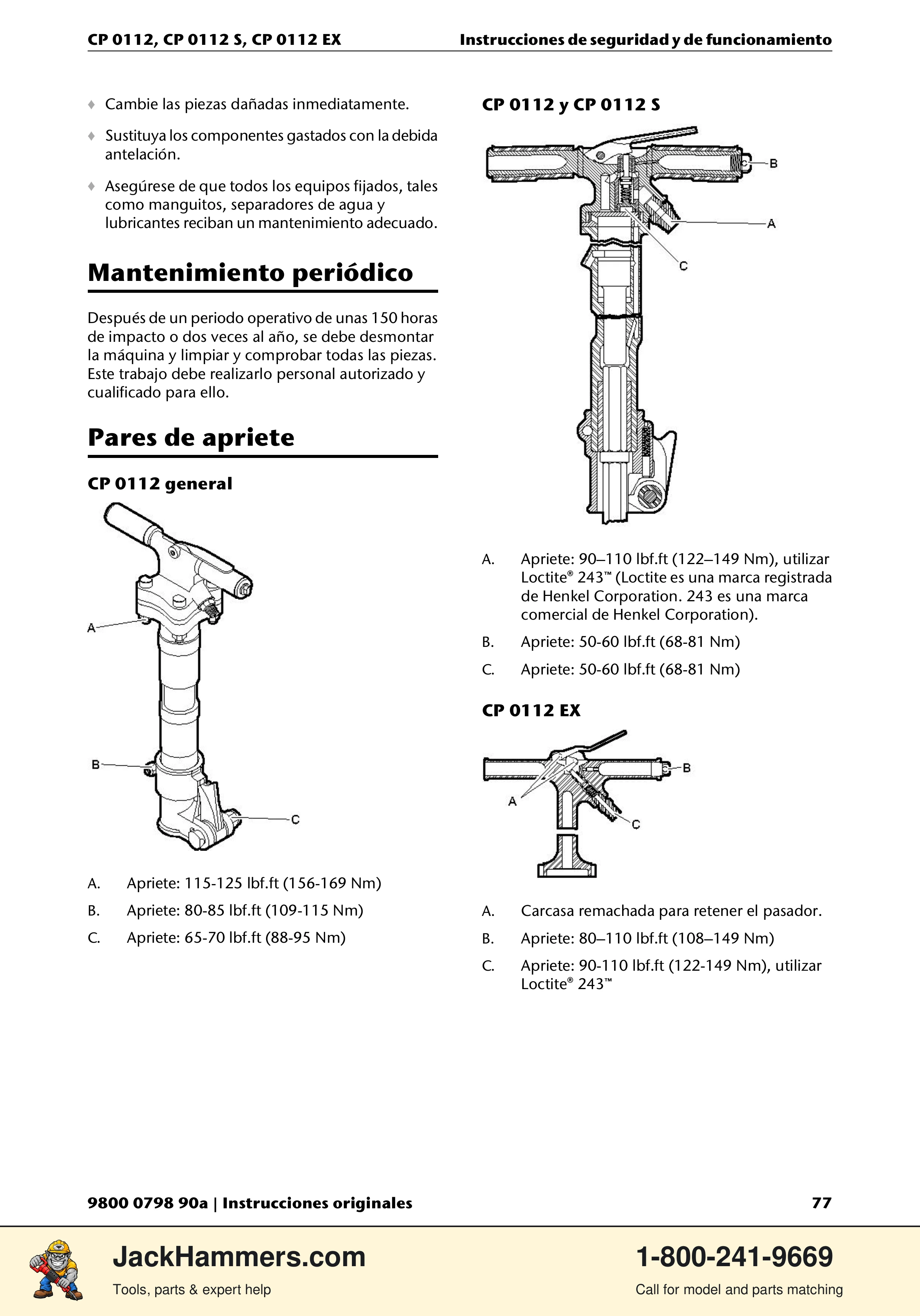 Chicago Pneumatic CP0112 Series PDF page 77 of 232