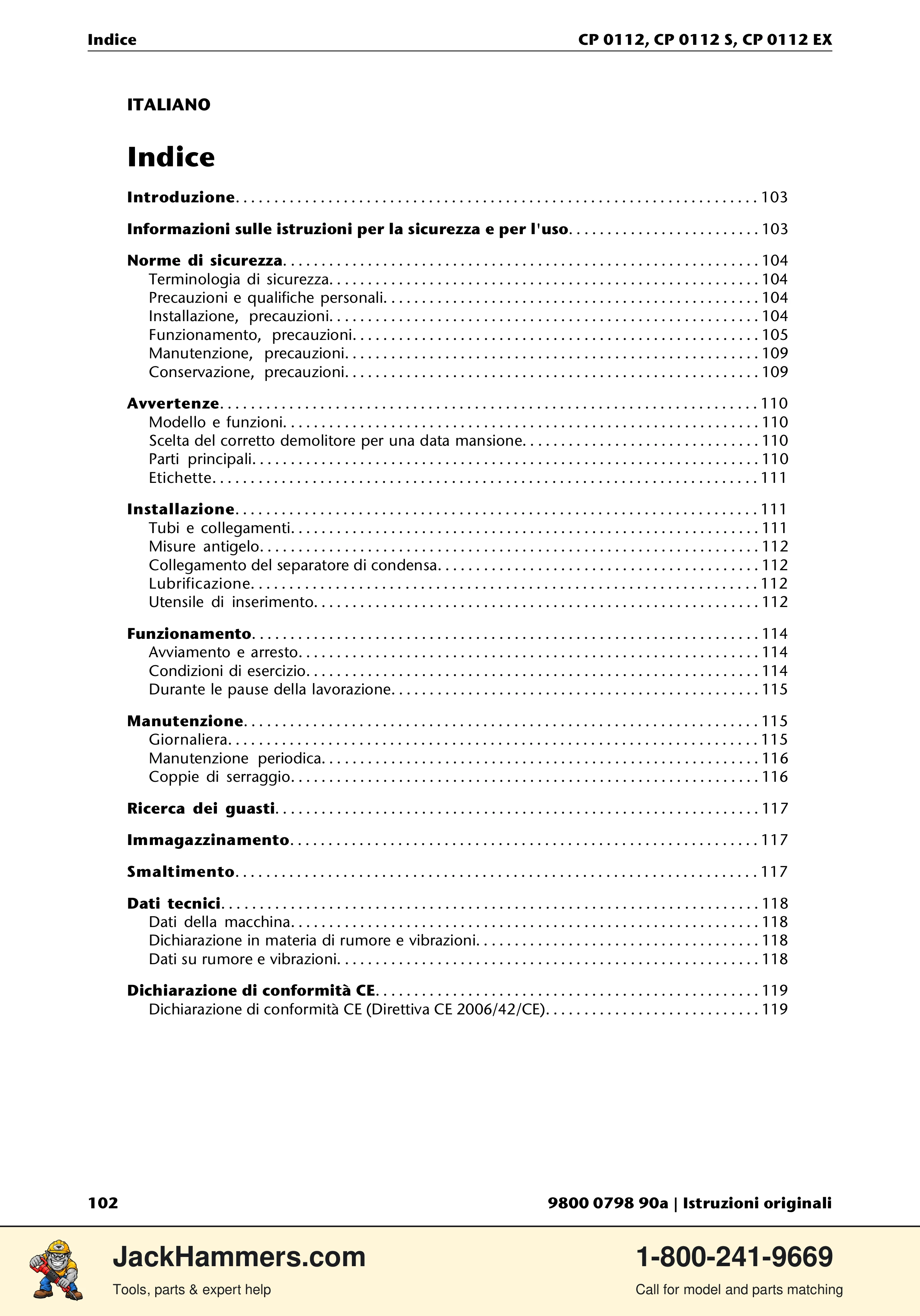 Chicago Pneumatic CP0112 Series PDF page 102 of 232
