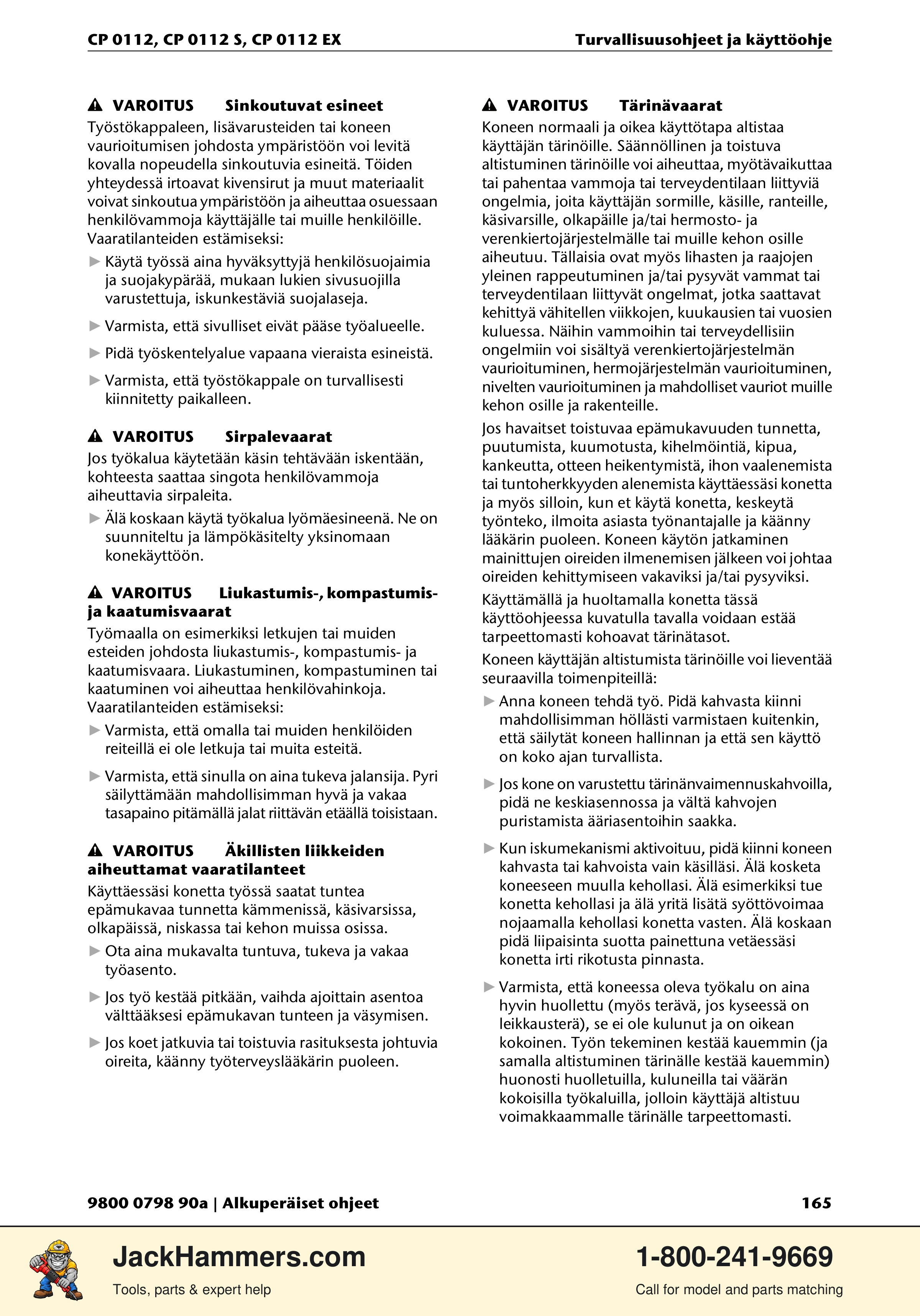 Chicago Pneumatic CP0112 Series PDF page 165 of 232