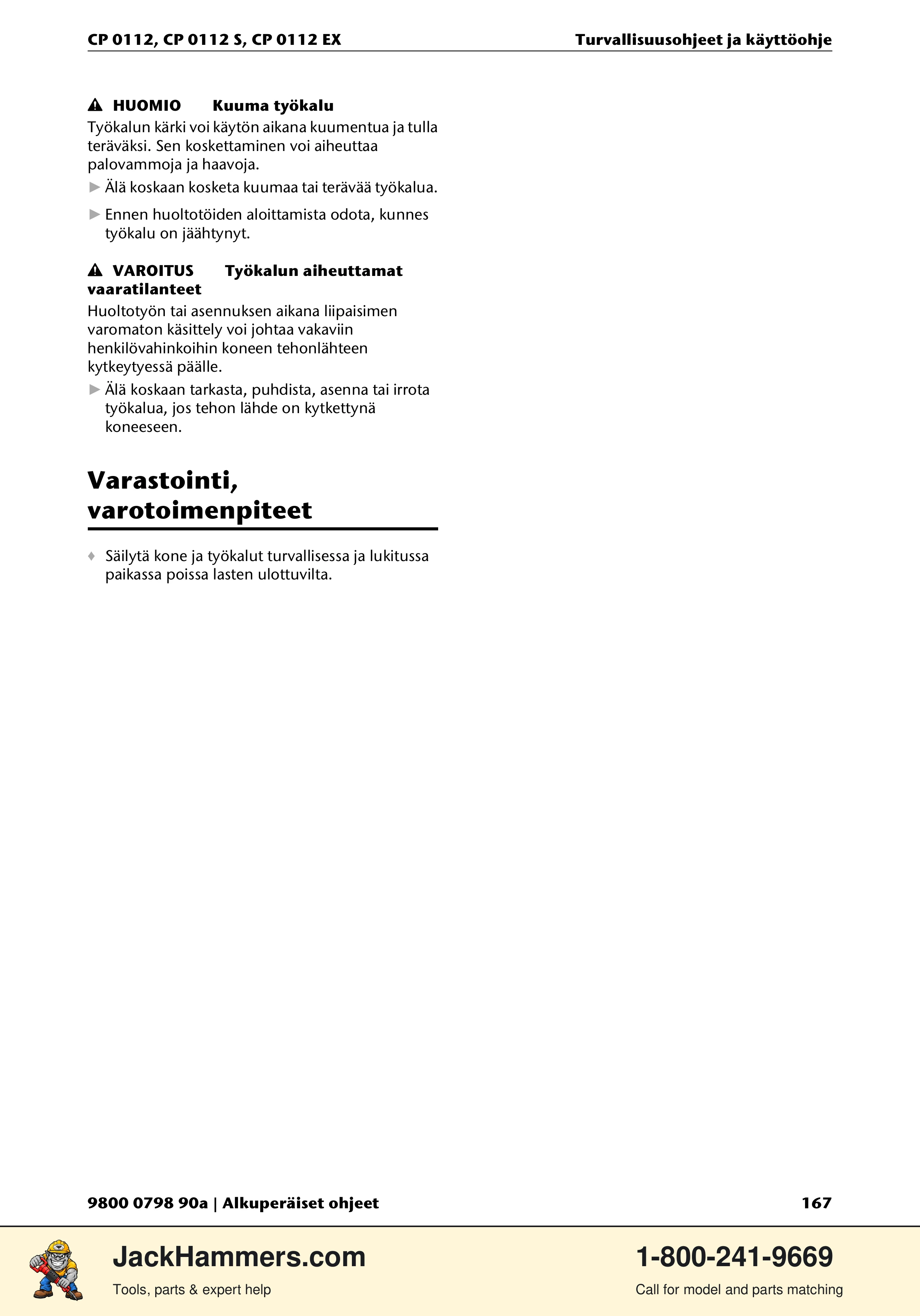 Chicago Pneumatic CP0112 Series PDF page 167 of 232