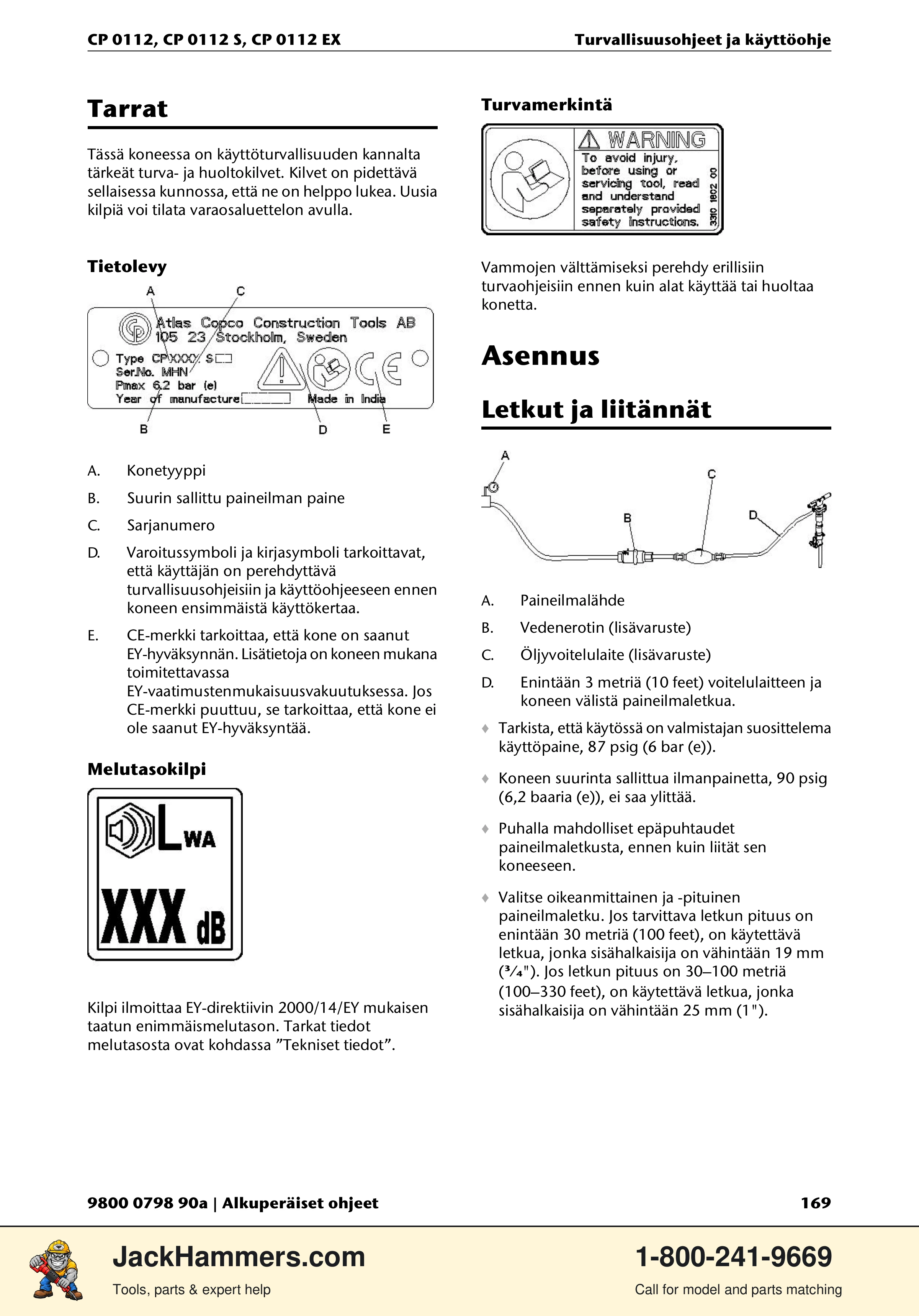Chicago Pneumatic CP0112 Series PDF page 169 of 232