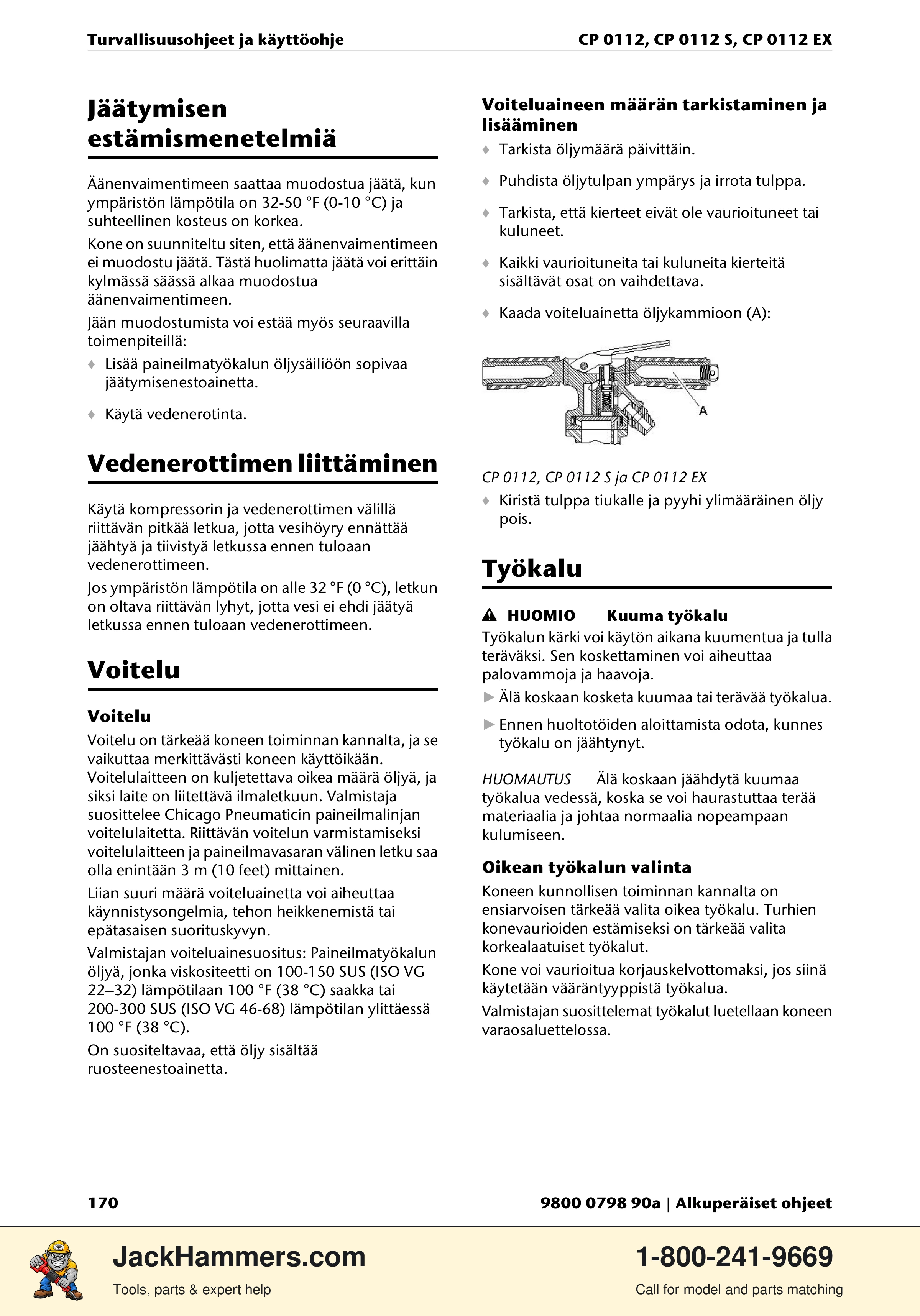 Chicago Pneumatic CP0112 Series PDF page 170 of 232