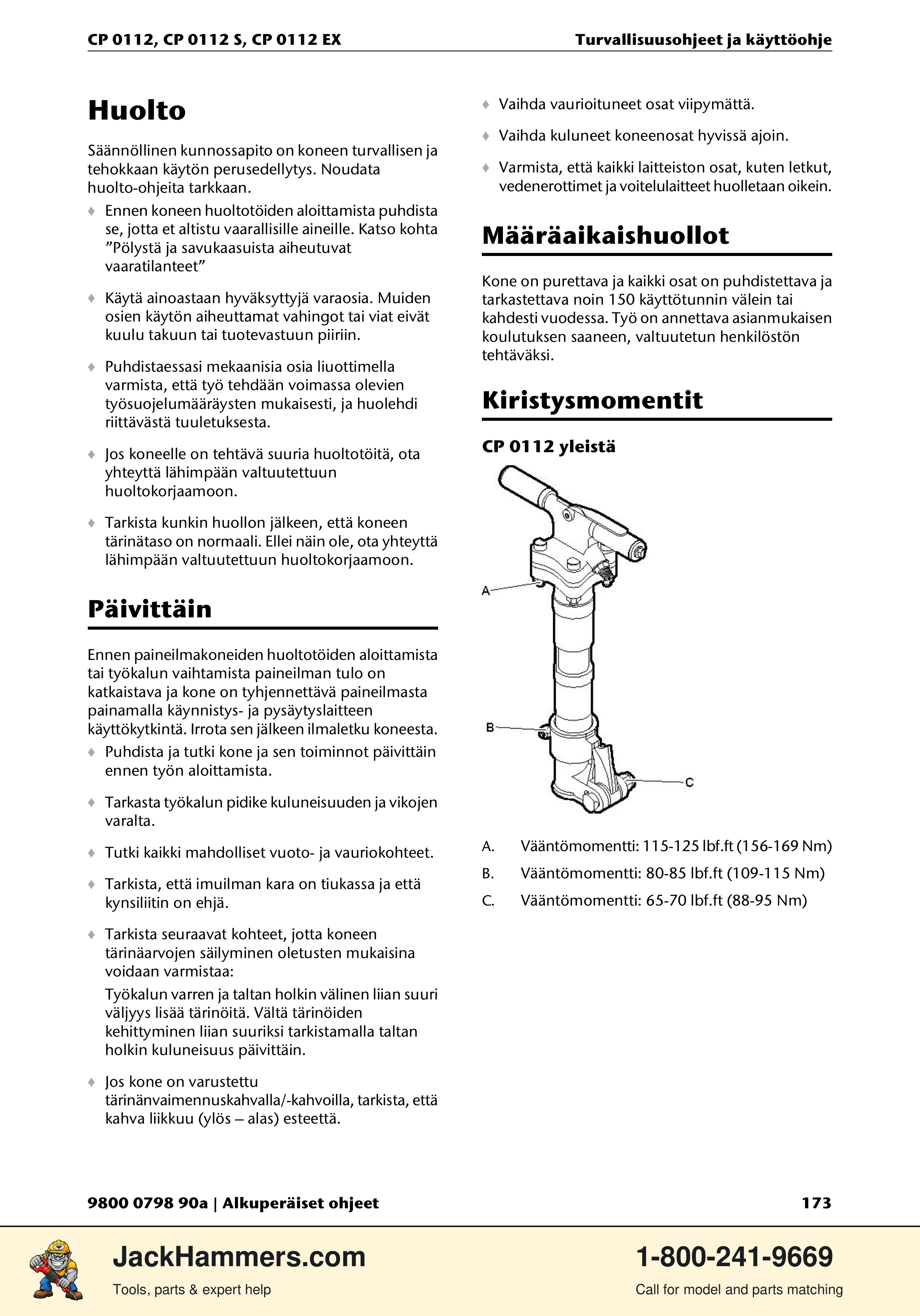 Chicago Pneumatic CP0112 Series PDF page 173 of 232