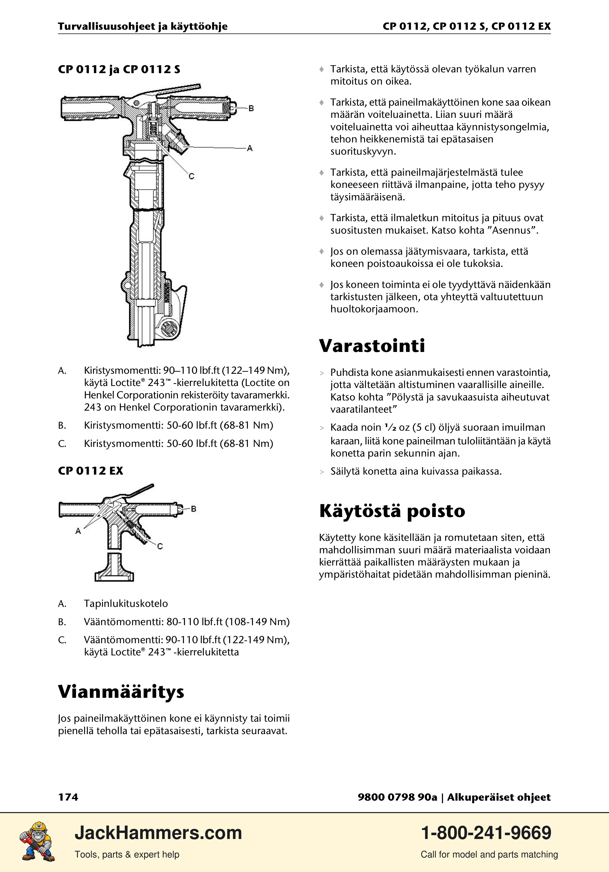 Chicago Pneumatic CP0112 Series PDF page 174 of 232
