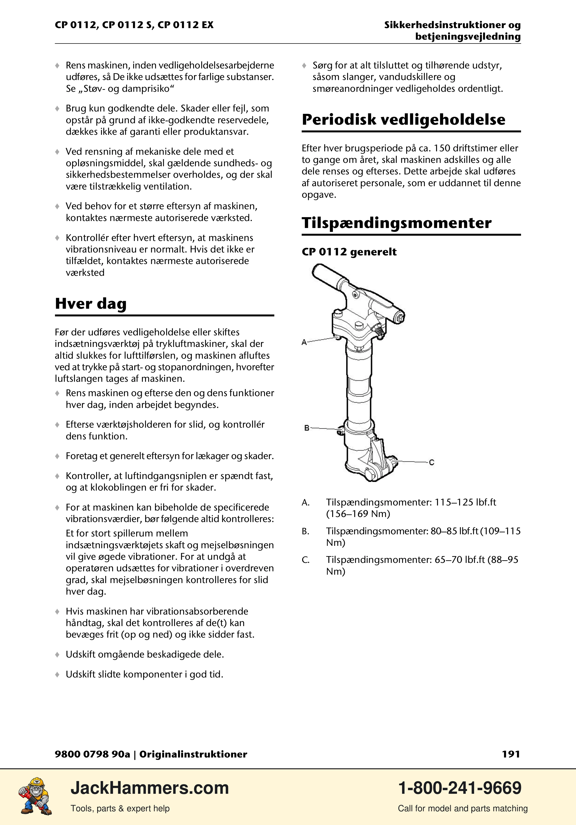 Chicago Pneumatic CP0112 Series PDF page 191 of 232