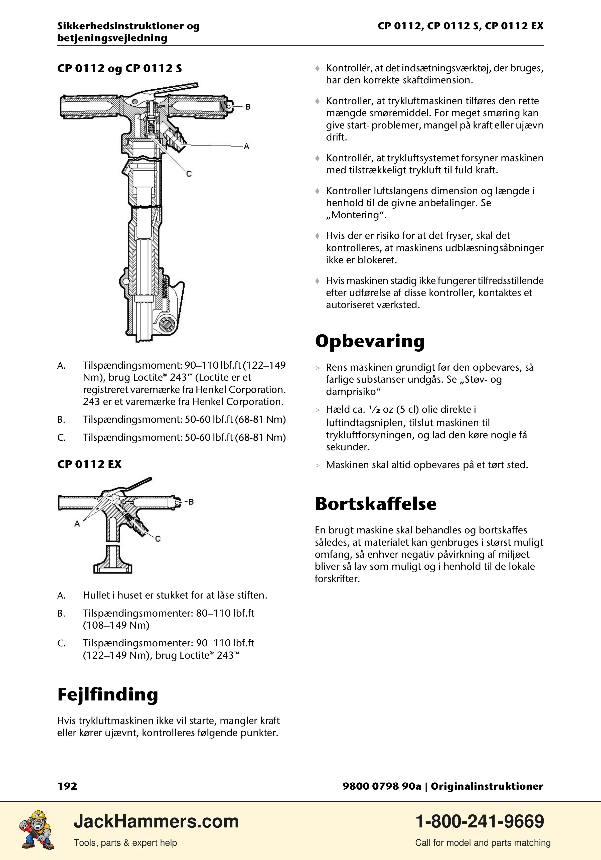 Chicago Pneumatic CP0112 Series PDF page 192 of 232