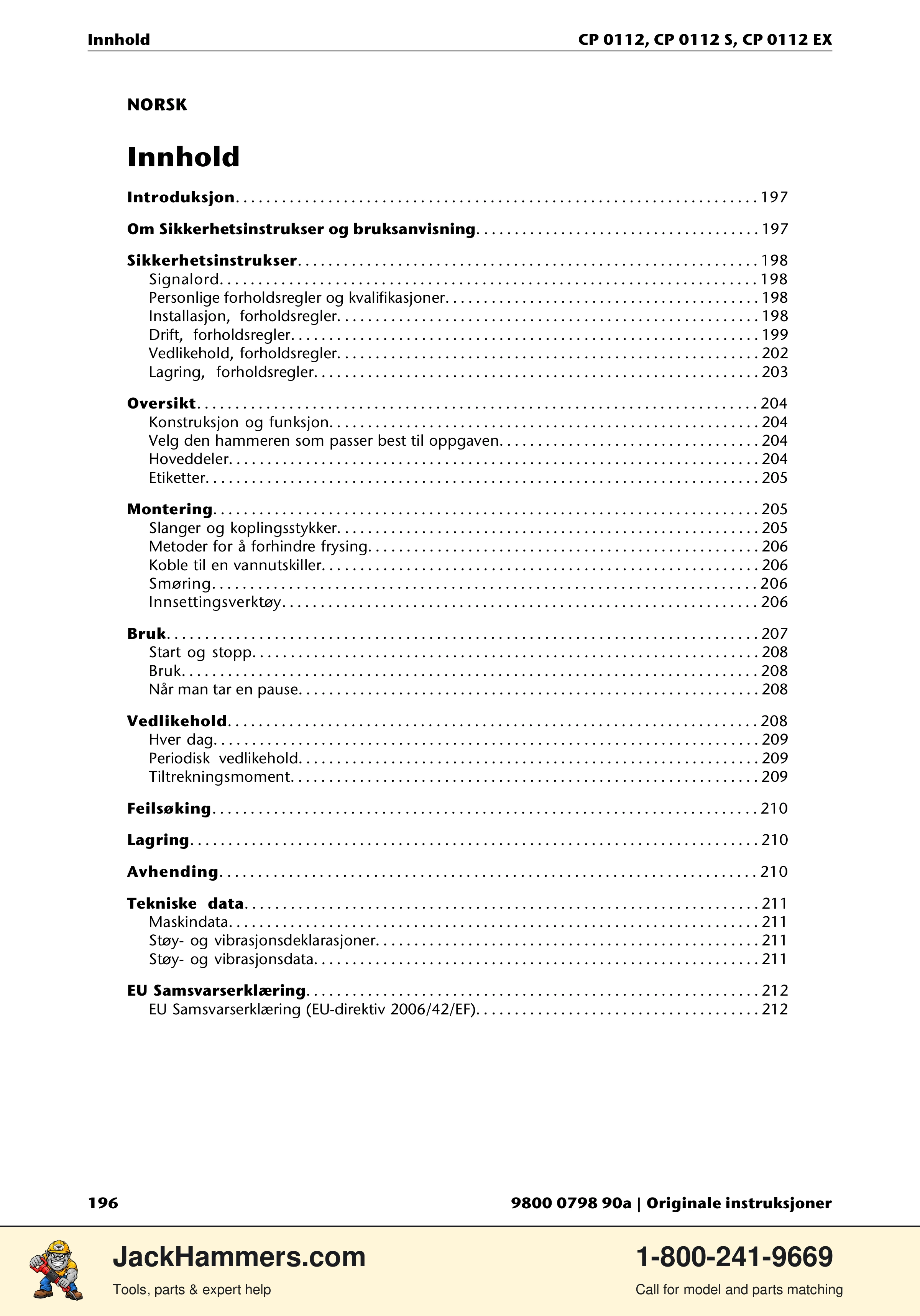 Chicago Pneumatic CP0112 Series PDF page 196 of 232