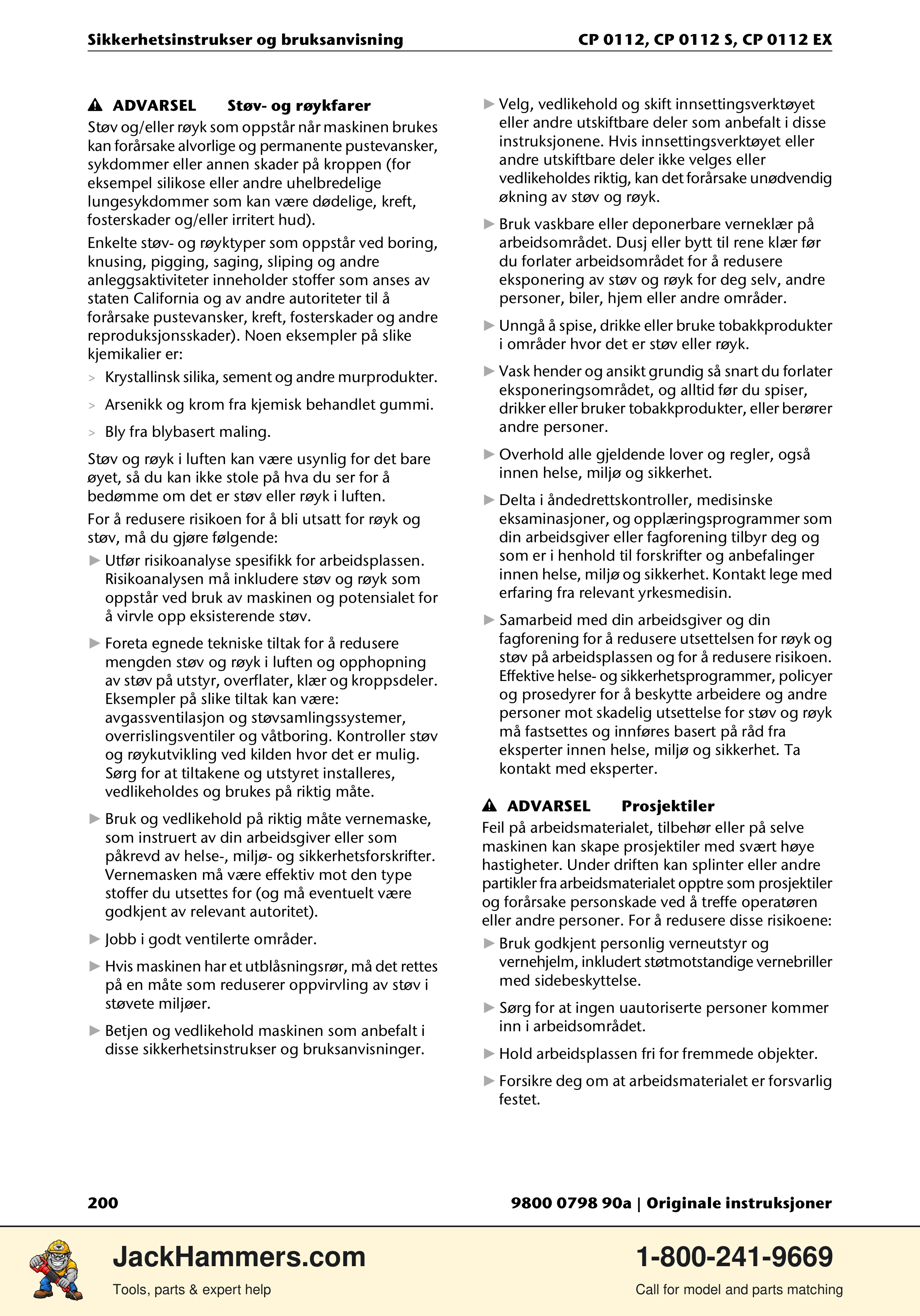 Chicago Pneumatic CP0112 Series PDF page 200 of 232