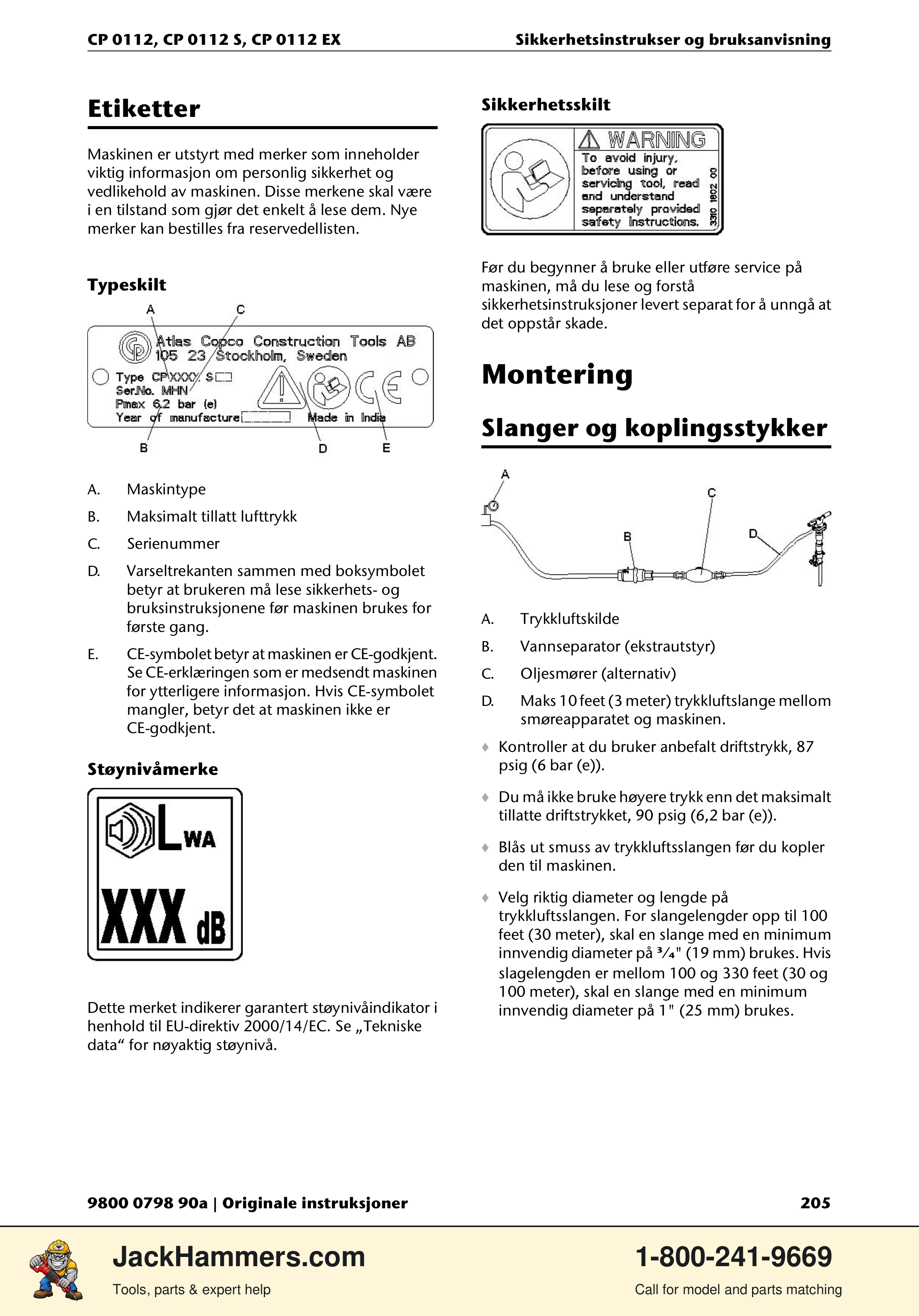 Chicago Pneumatic CP0112 Series PDF page 205 of 232