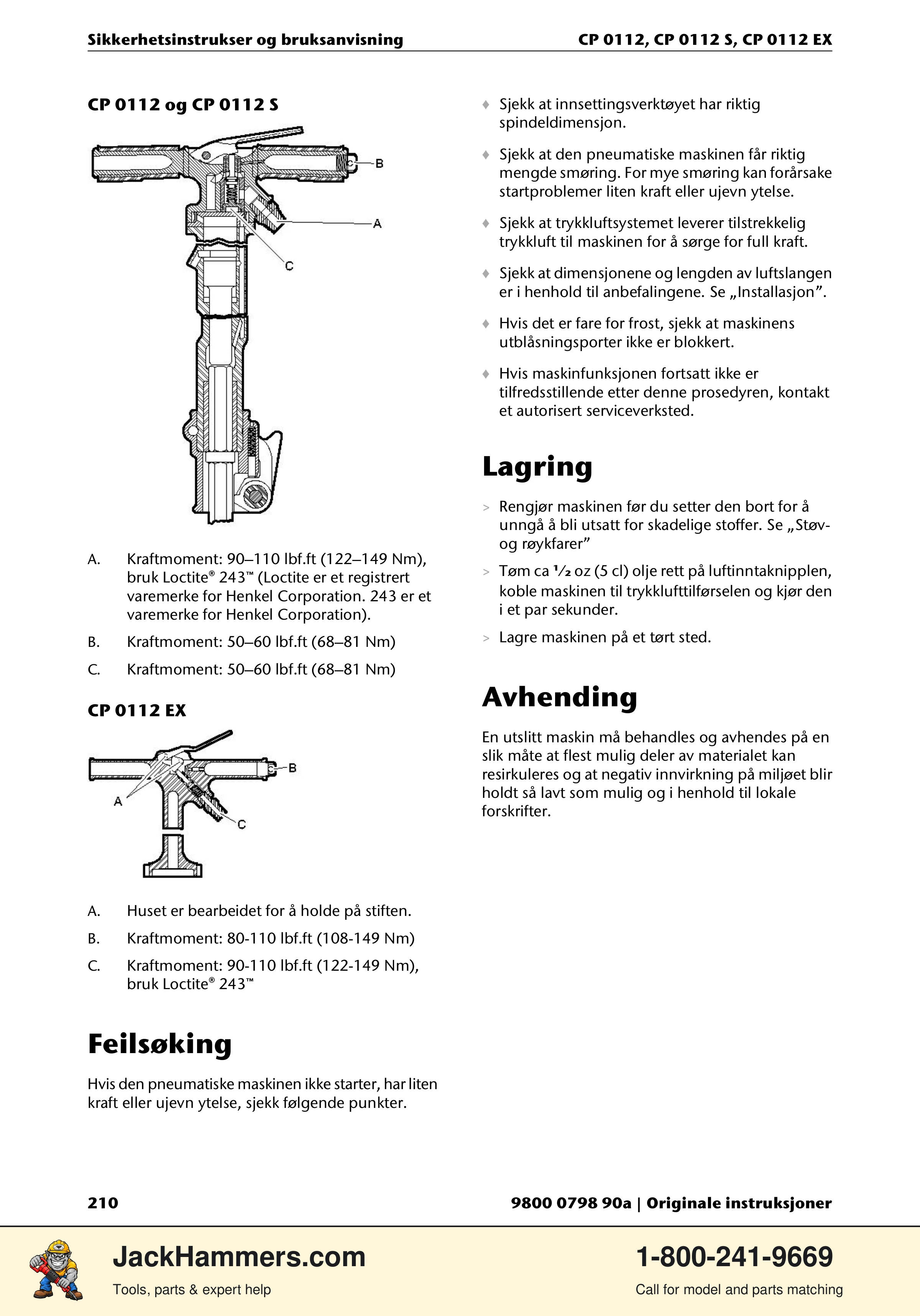 Chicago Pneumatic CP0112 Series PDF page 210 of 232