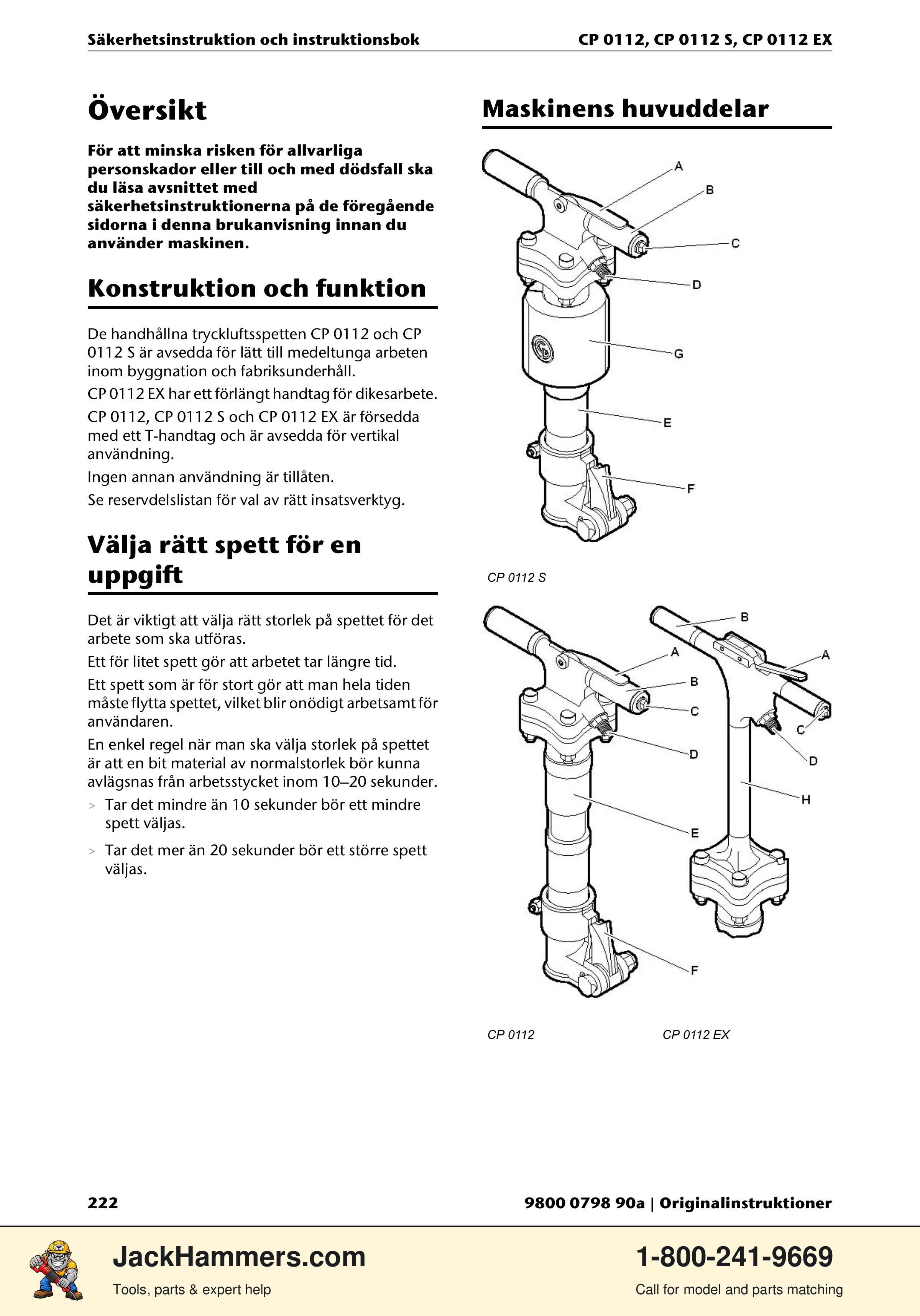 Chicago Pneumatic CP0112 Series PDF page 222 of 232