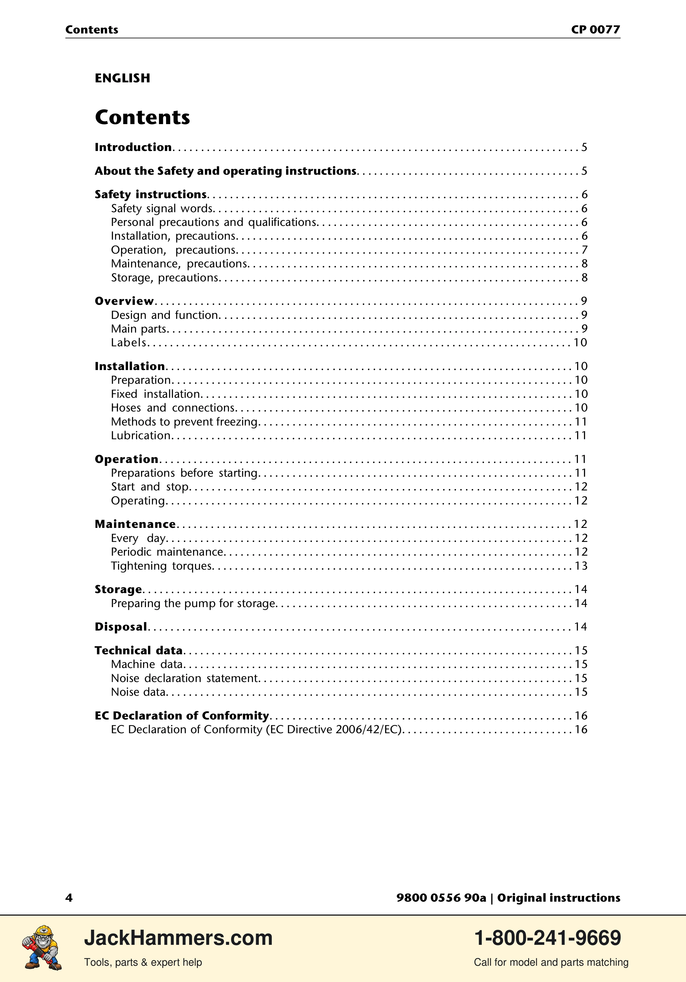 Chicago Pneumatic CP 0077 PDF page 4 of 104