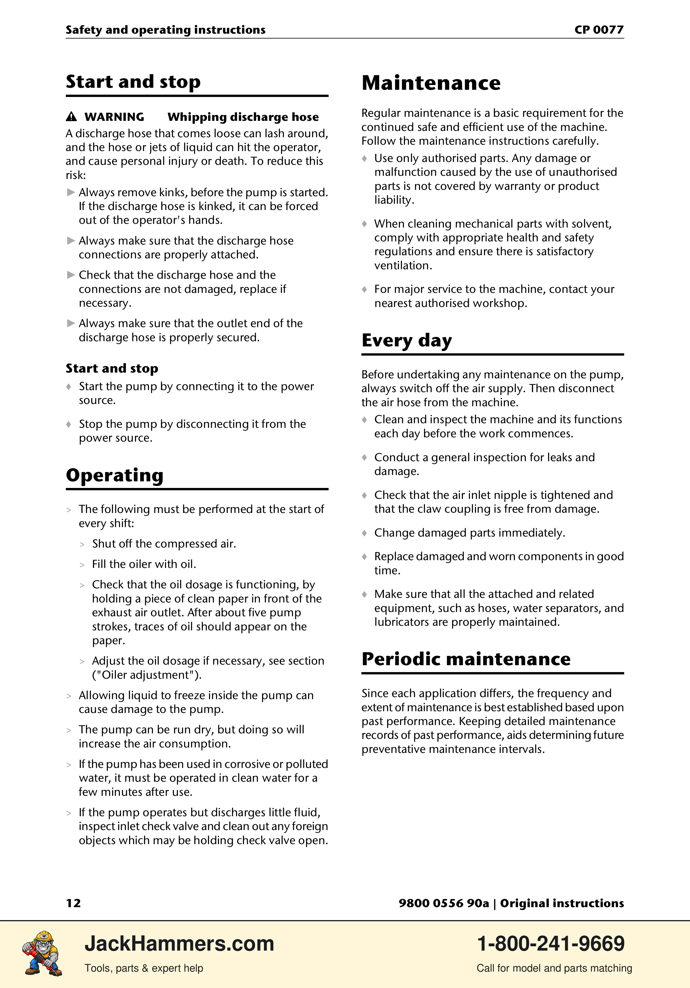 Chicago Pneumatic CP 0077 PDF page 12 of 104