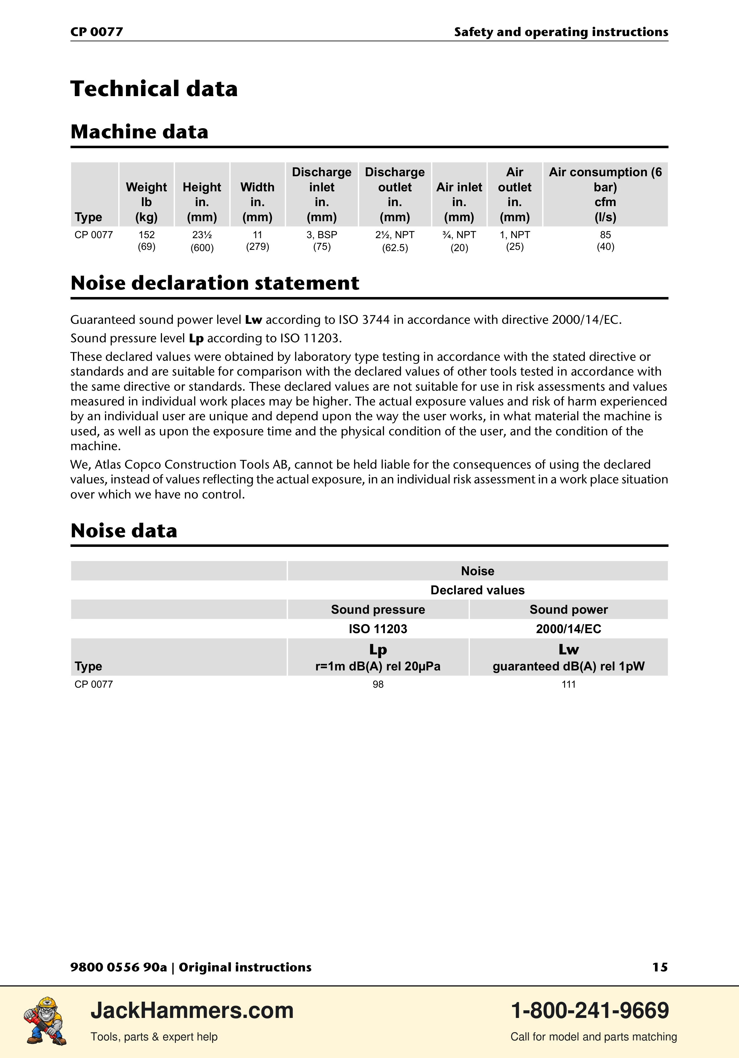 Chicago Pneumatic CP 0077 PDF page 15 of 104