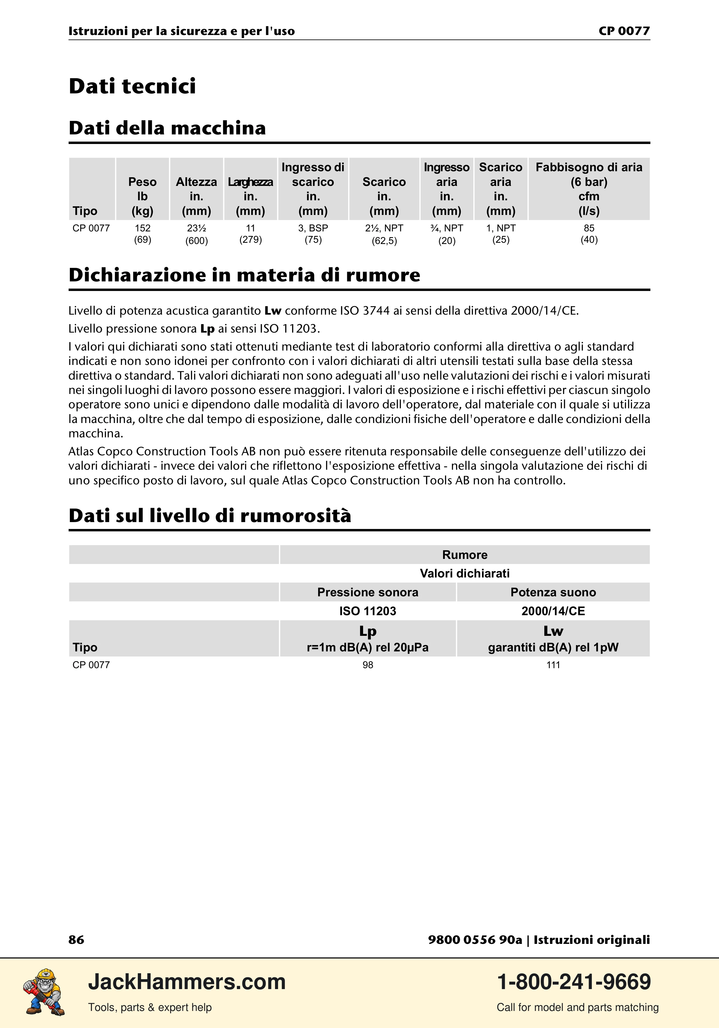 Chicago Pneumatic CP 0077 PDF page 86 of 104