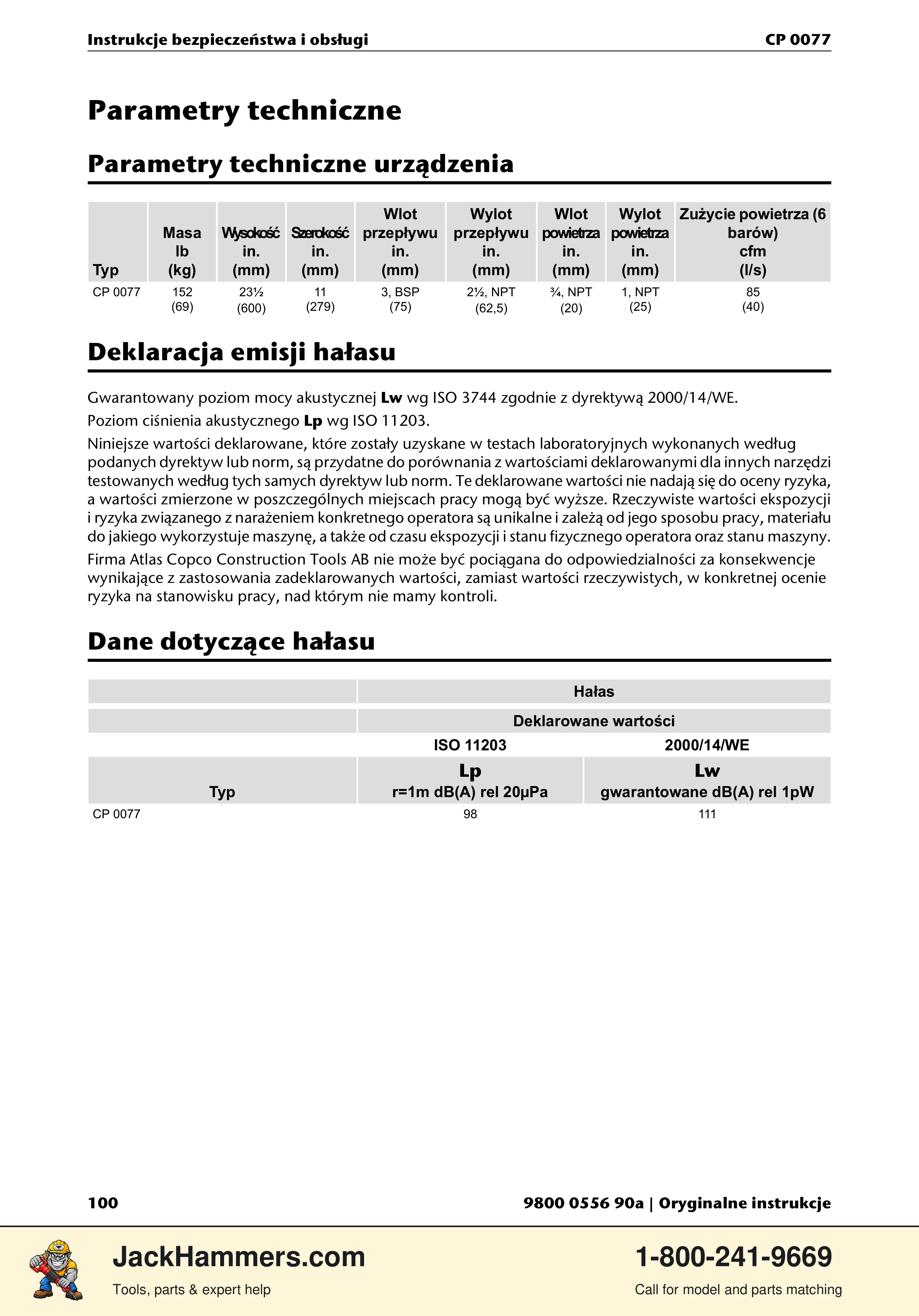 Chicago Pneumatic CP 0077 PDF page 100 of 104