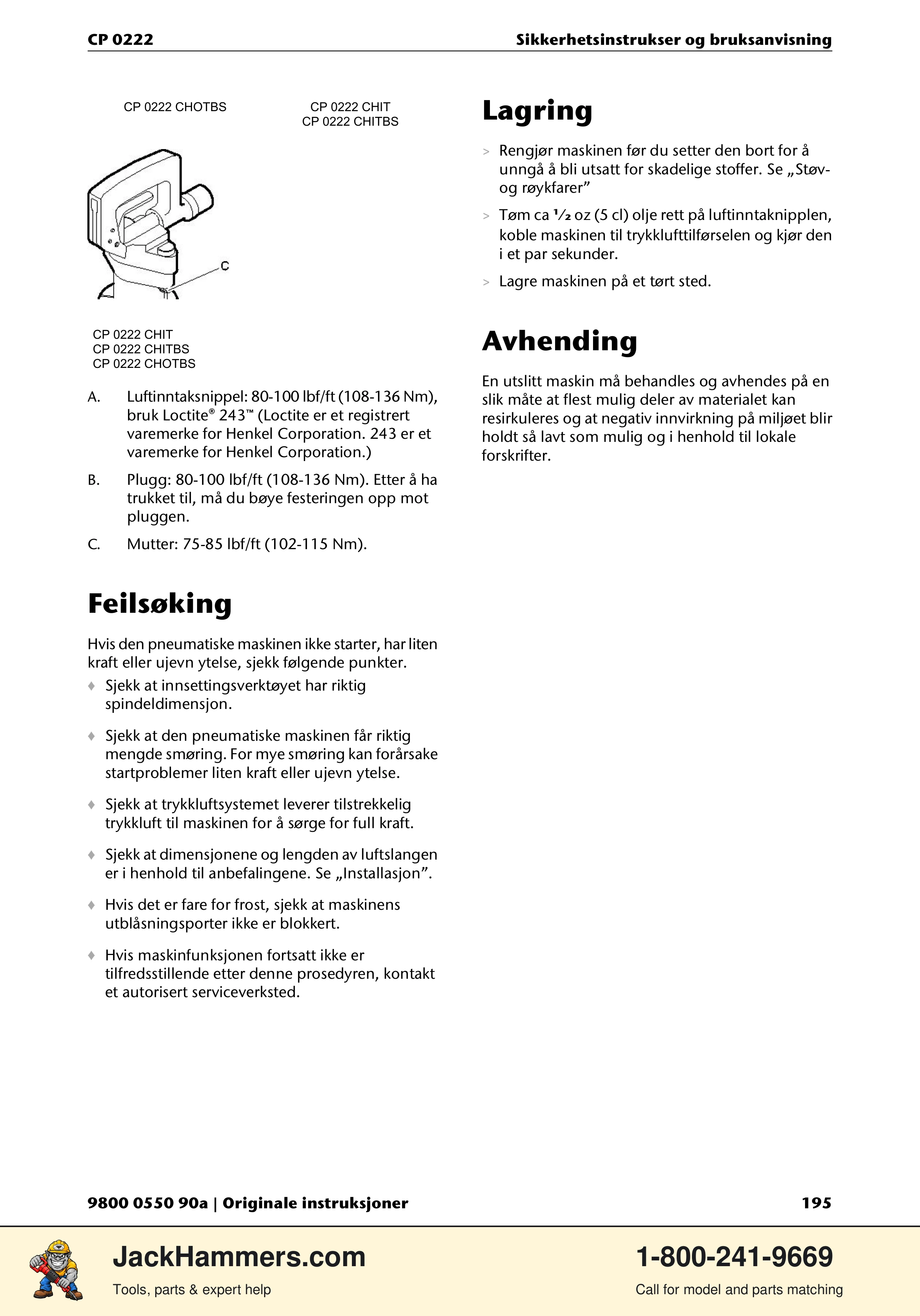 Chicago Pneumatic 0222 PDF page 195 of 216