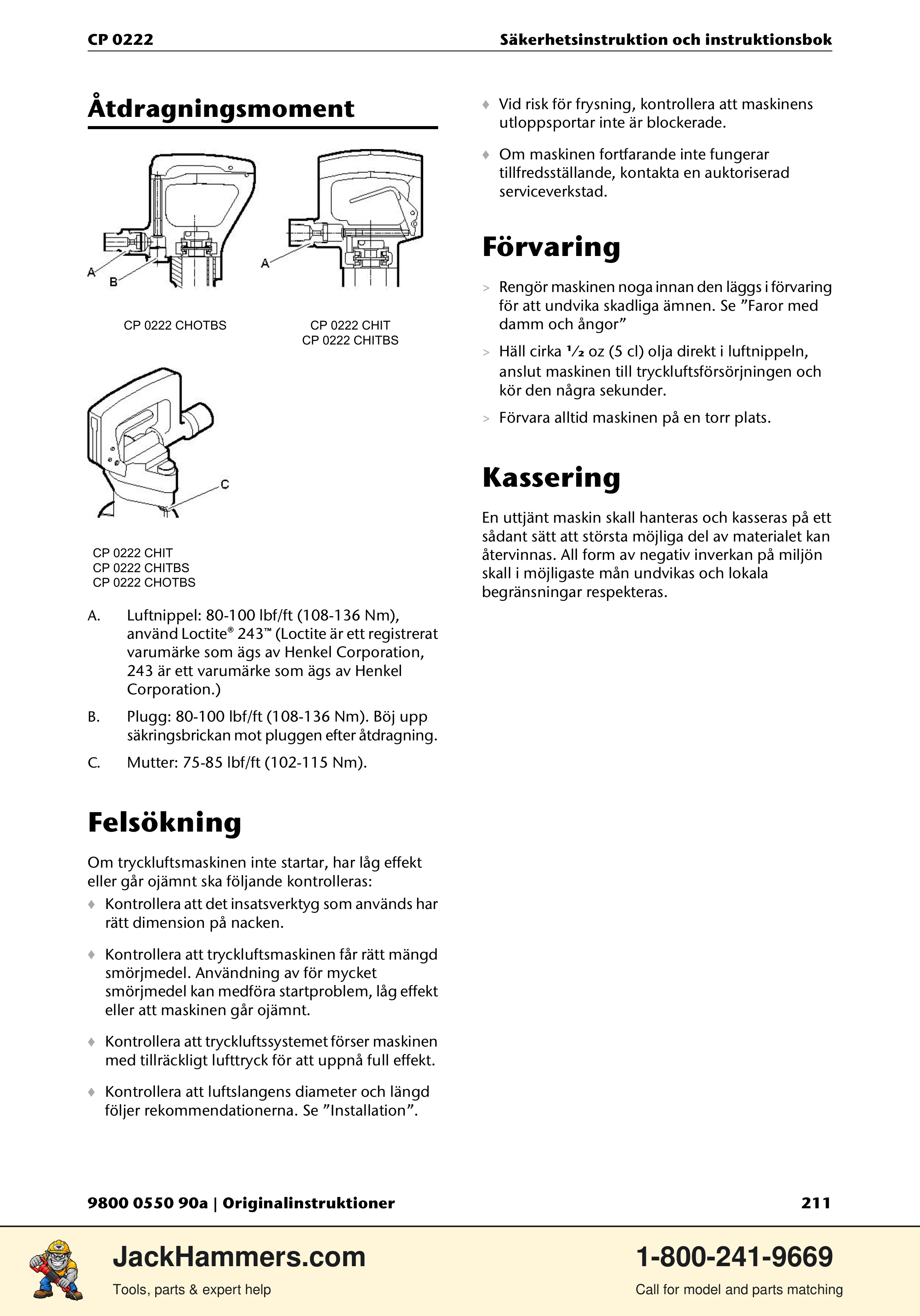 Chicago Pneumatic 0222 PDF page 211 of 216